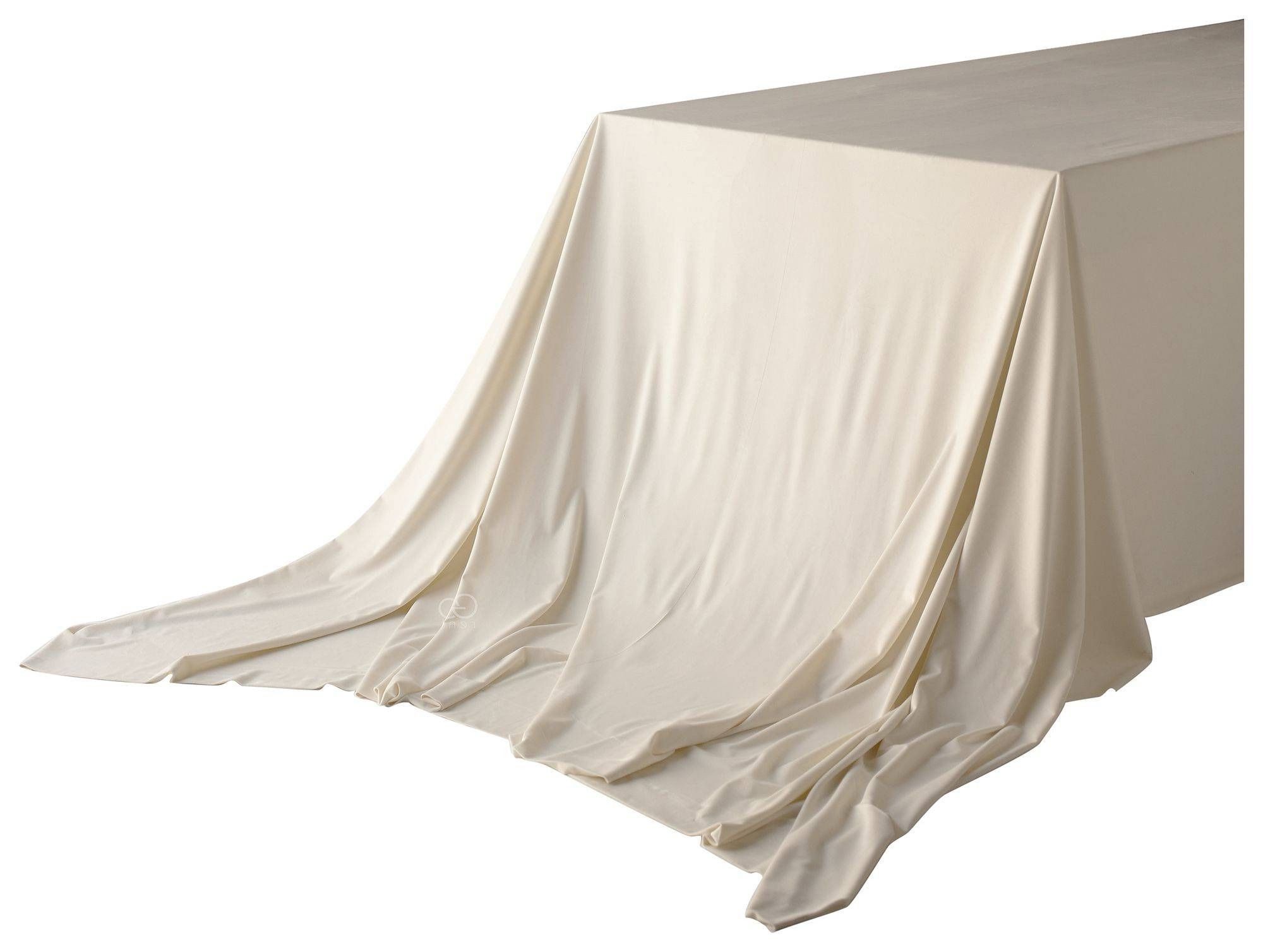 Скатерть прямоугольная БАРХАТНАЯ бесшовная Ларго XL БЕЖЕВАЯ #103