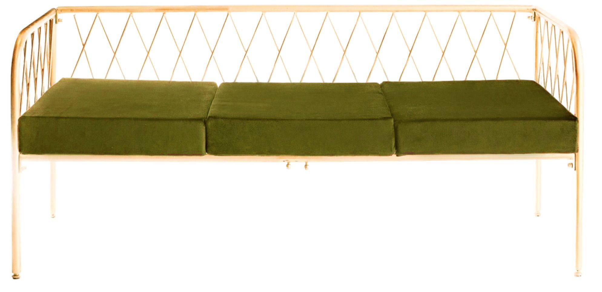 Аренда софа ЛИЕПА трехместная зеленая | Go Rent