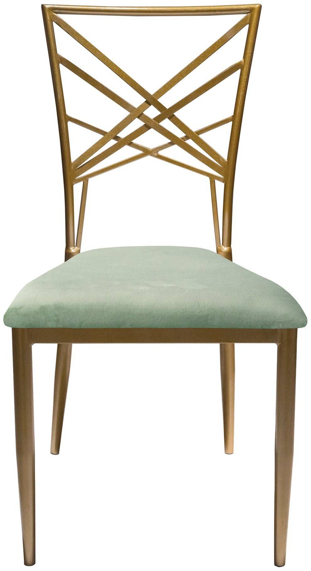 Стул золотой ОКТАВА папоротниковый бархатный #412