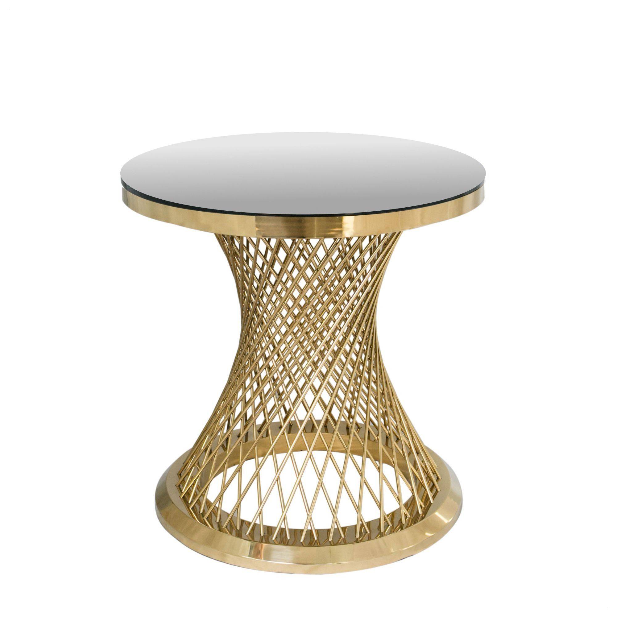 Аренда стол для торта ГЕРОЛЬД с зеркальной столешницей золотой | Go Rent