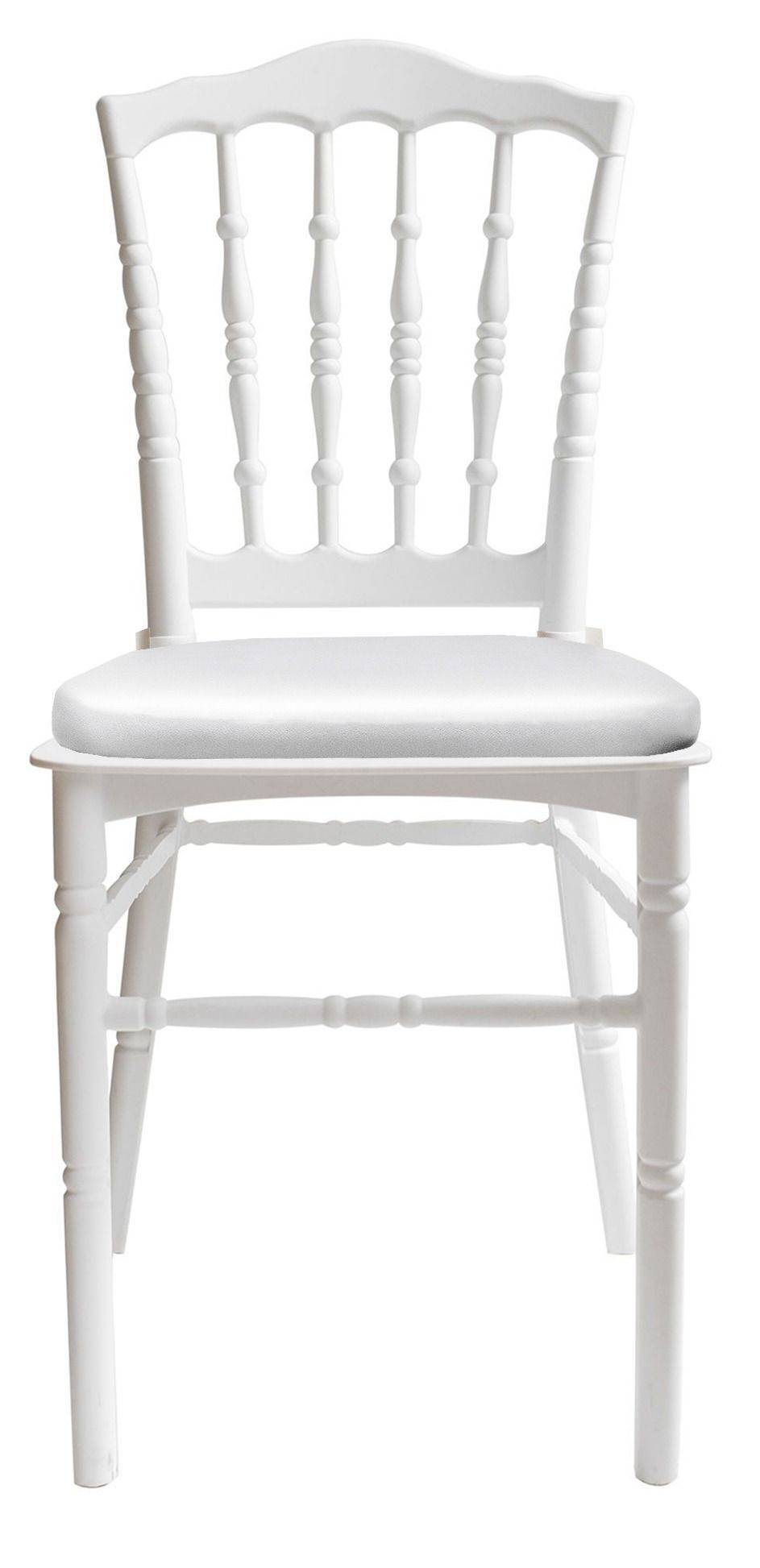 Стул белый УНИСОН с белой подушкой #807