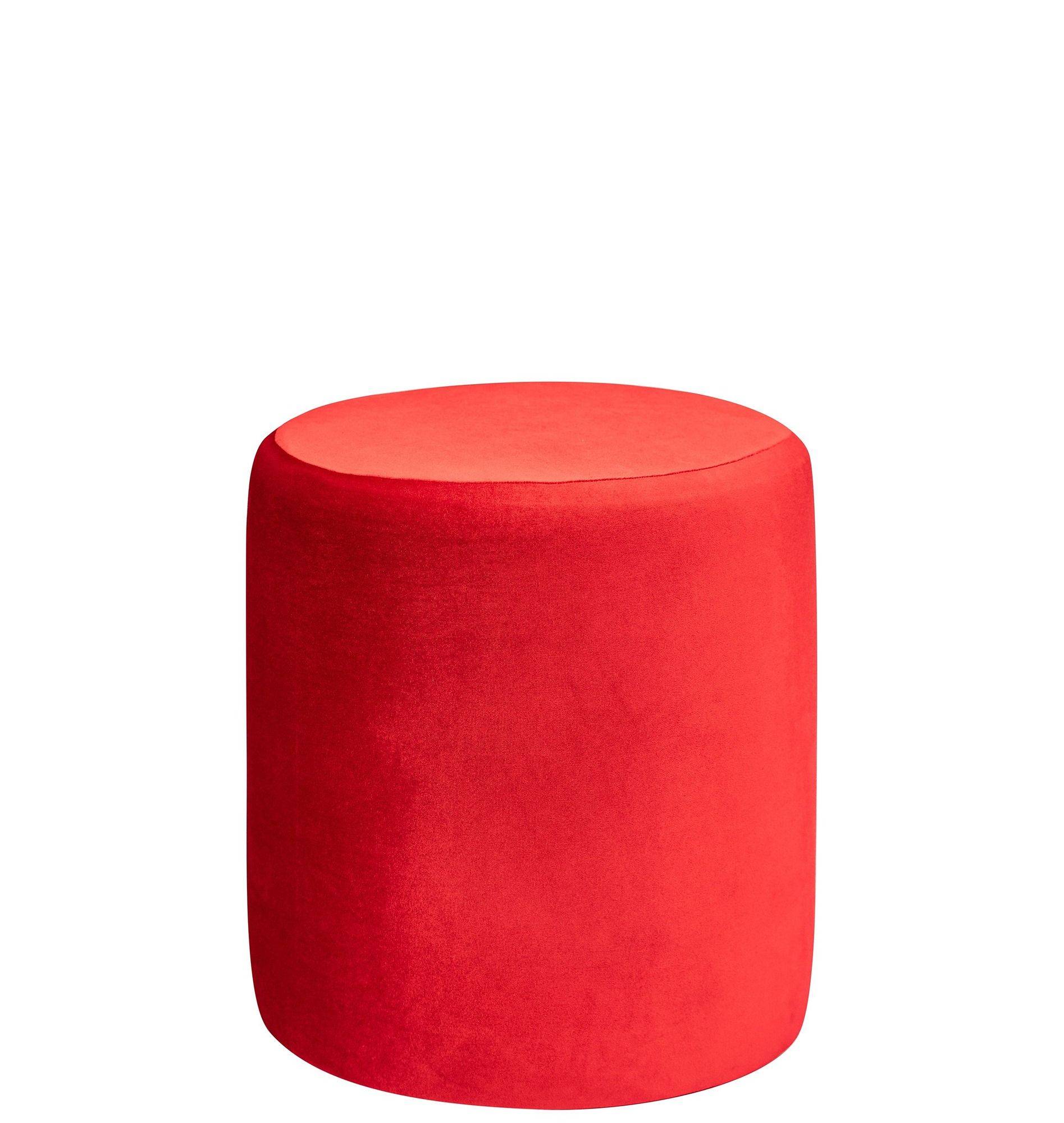 Пуф средний НОРМАН бархатный красный #323