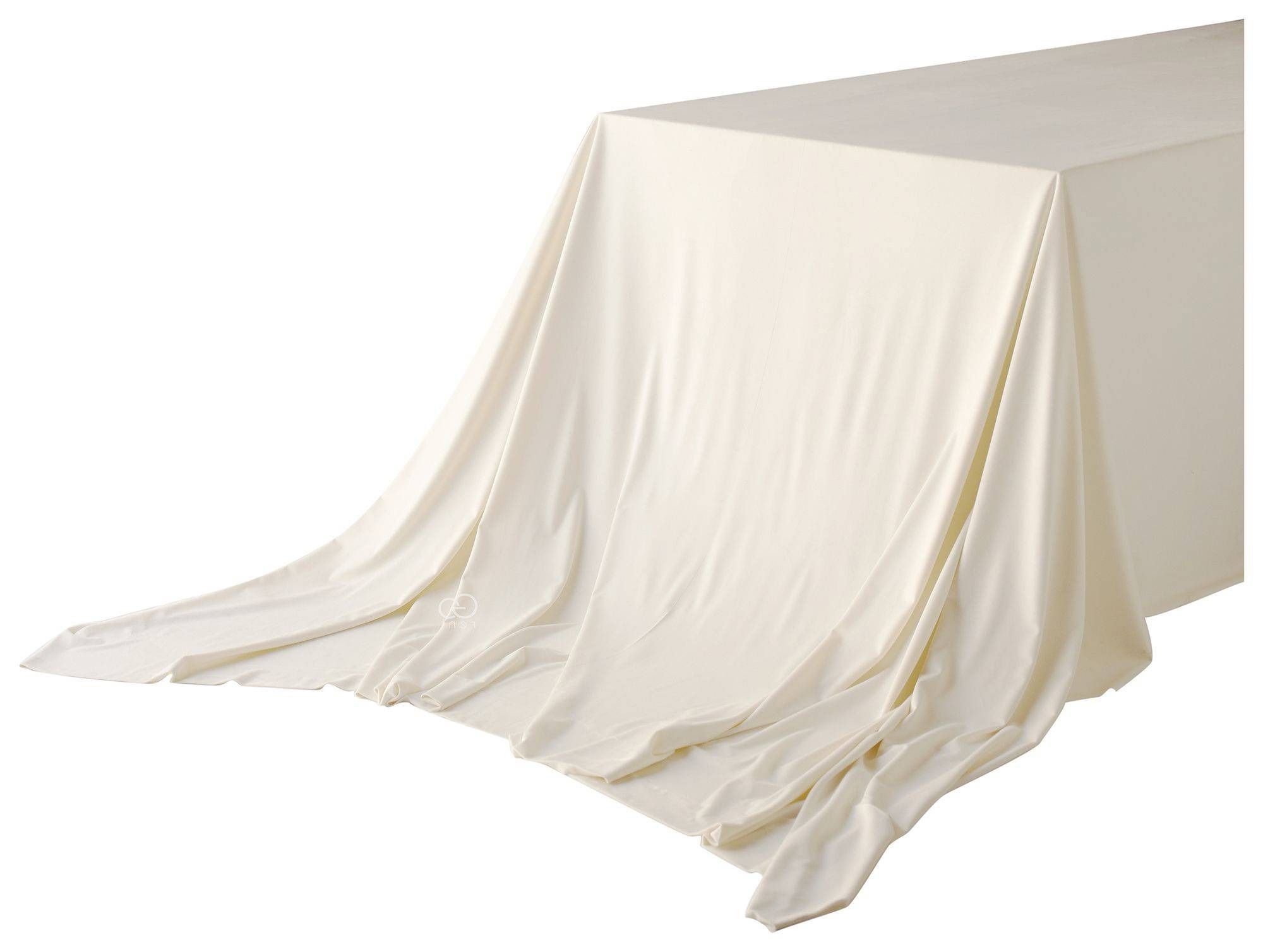 Скатерть прямоугольная БАРХАТНАЯ бесшовная Ларго XL АЙВОРИ #102