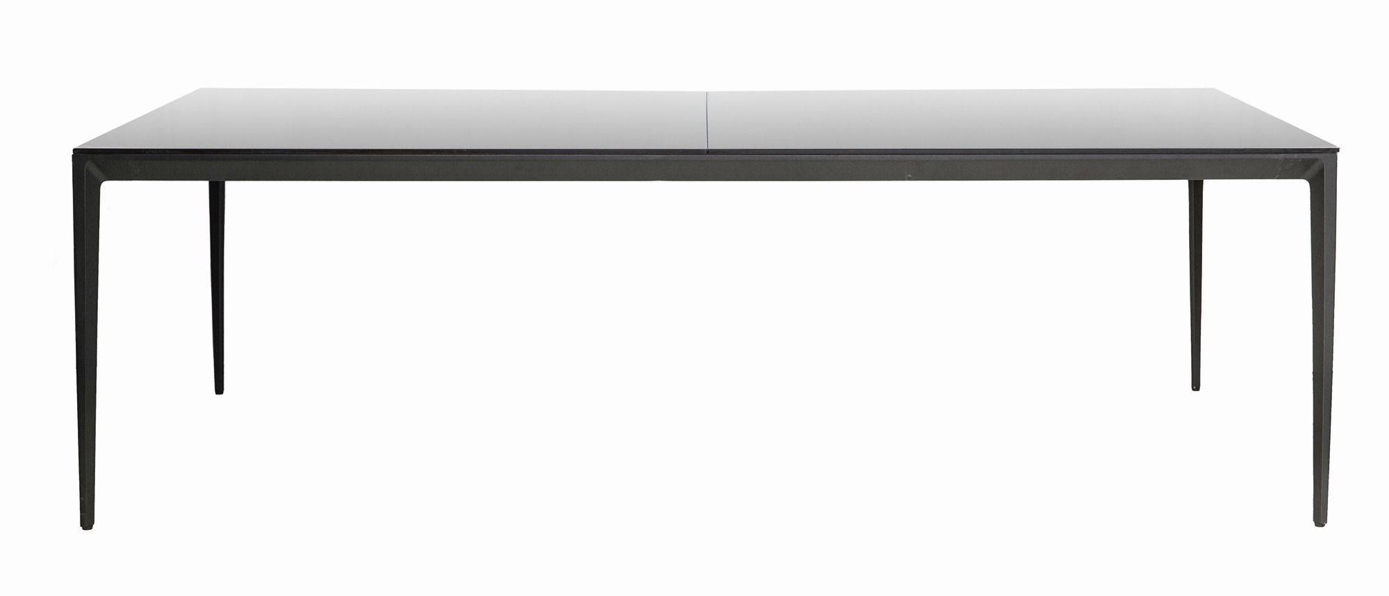 Прямоугольный дизайнерский стол КРЕМЕР с зеркальной столешницей и черным металлическим основанием в аренду | Go Rent