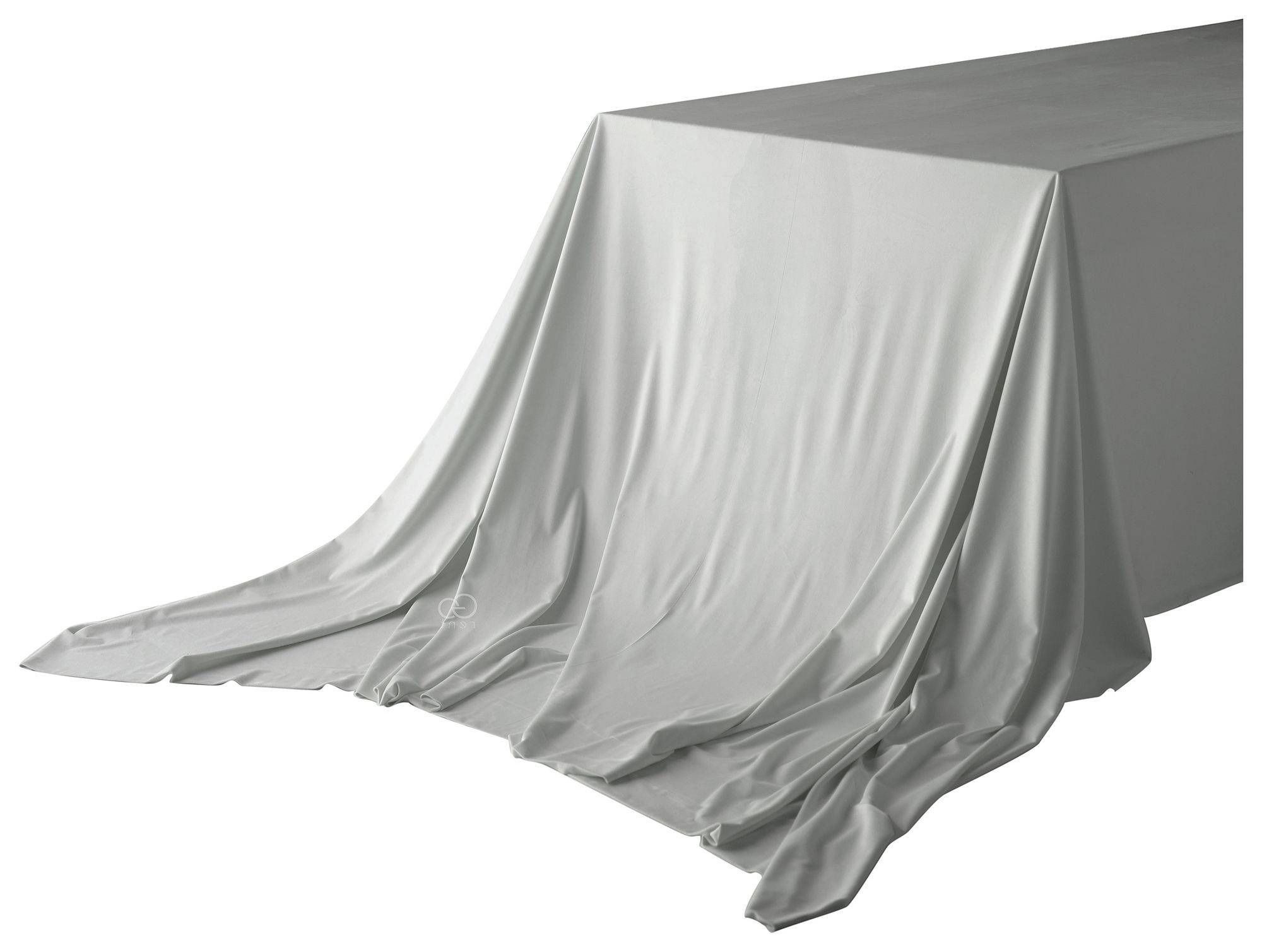 Скатерть прямоугольная БАРХАТНАЯ бесшовная Ларго XL ЖЕМЧУЖНО-СЕРАЯ #104