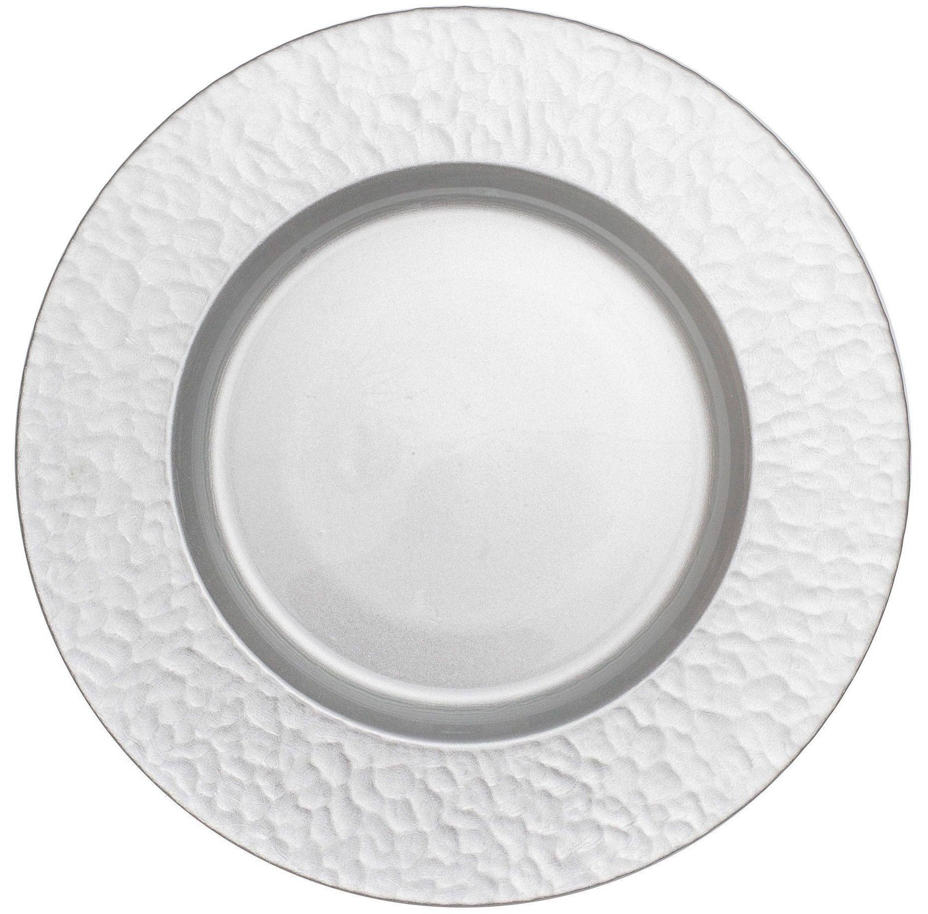 Тарелка ДАМРАУ подстановочная СЕРЕБРЯНАЯ