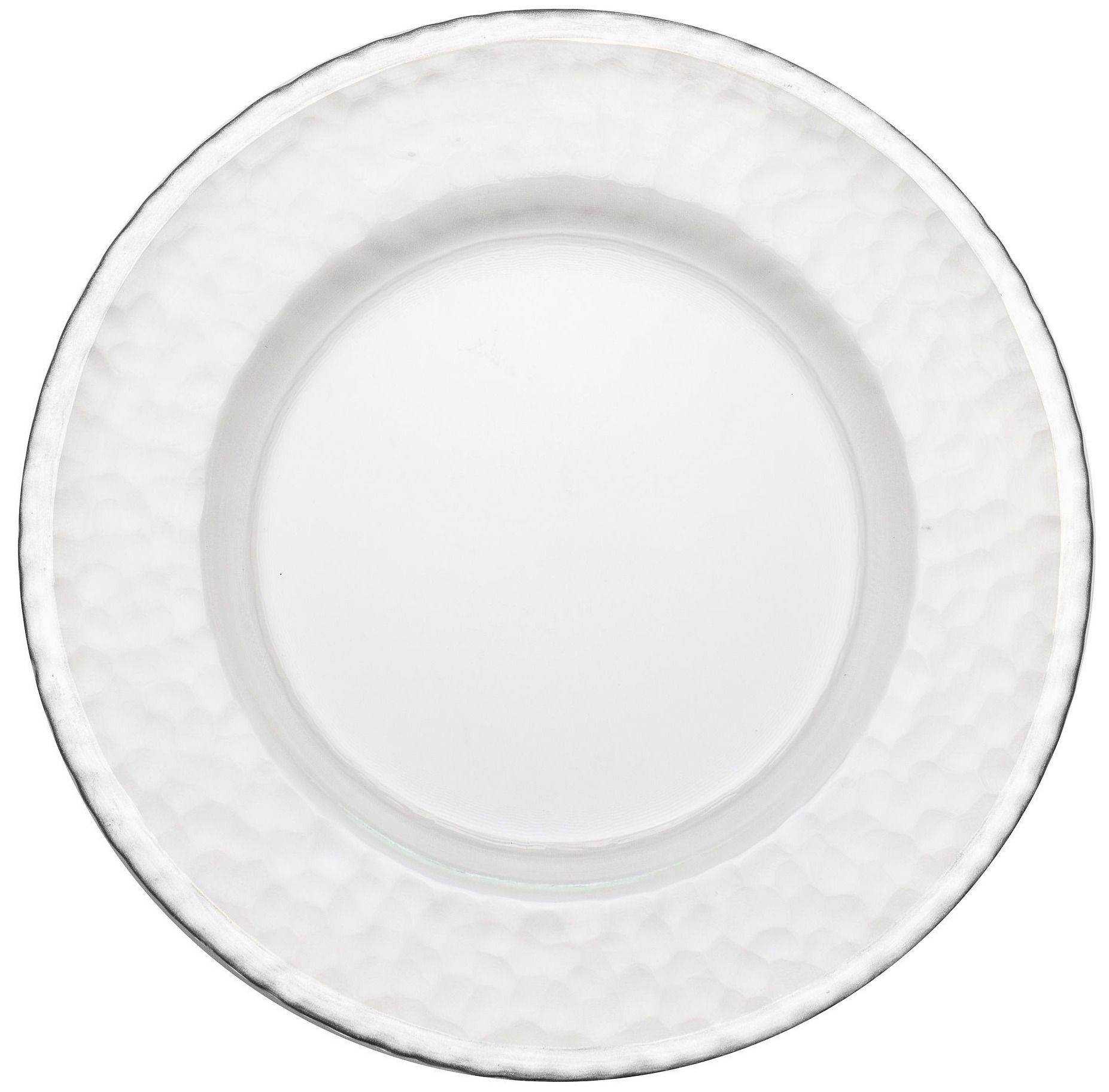 Тарелка ДАМРАУ подстановочная с СЕРЕБРЯНЫМ кантом | Go Rent