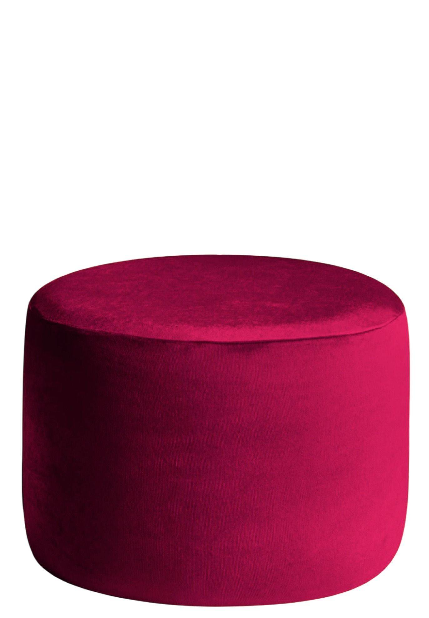 Пуф малый НОРМАН бархатный бордовый #325