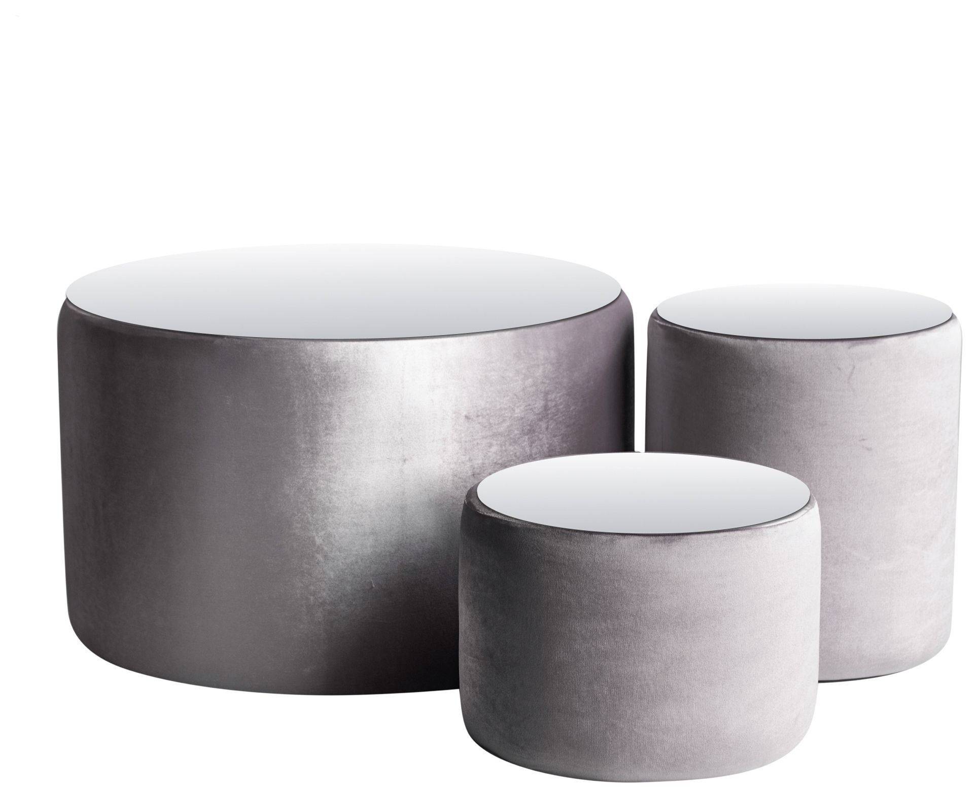 Пуфы-столы НОРМАН пепельные – набор из 3 #313