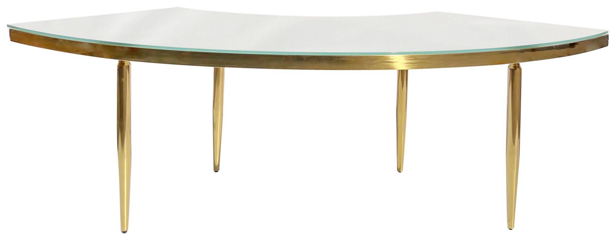 Модульный стол-волна Гейбл бело-золотой 1 секция в аренду | Go Rent