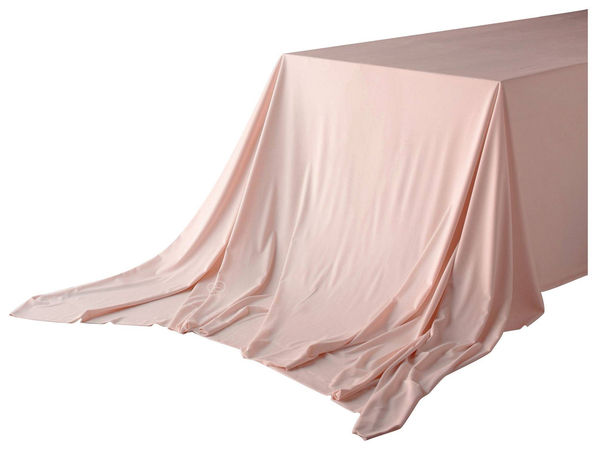 Скатерть прямоугольная БАРХАТНАЯ бесшовная Ларго XL НЕЖНО-РОЗОВАЯ #110