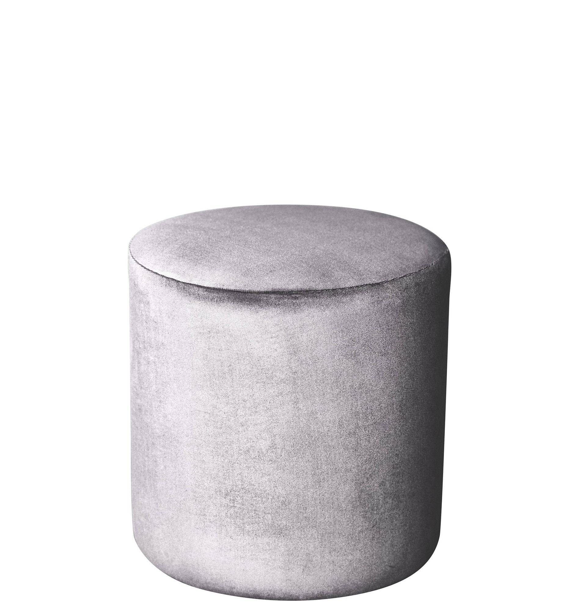 Пуф средний НОРМАН бархатный пепельный #313