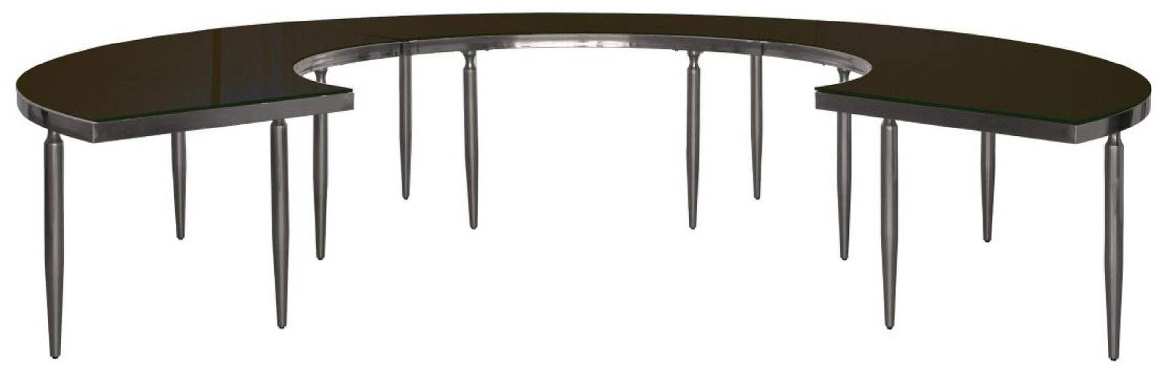 Аренда стол-волна Гейбл черно-серебряный 3 секции | Go Rent