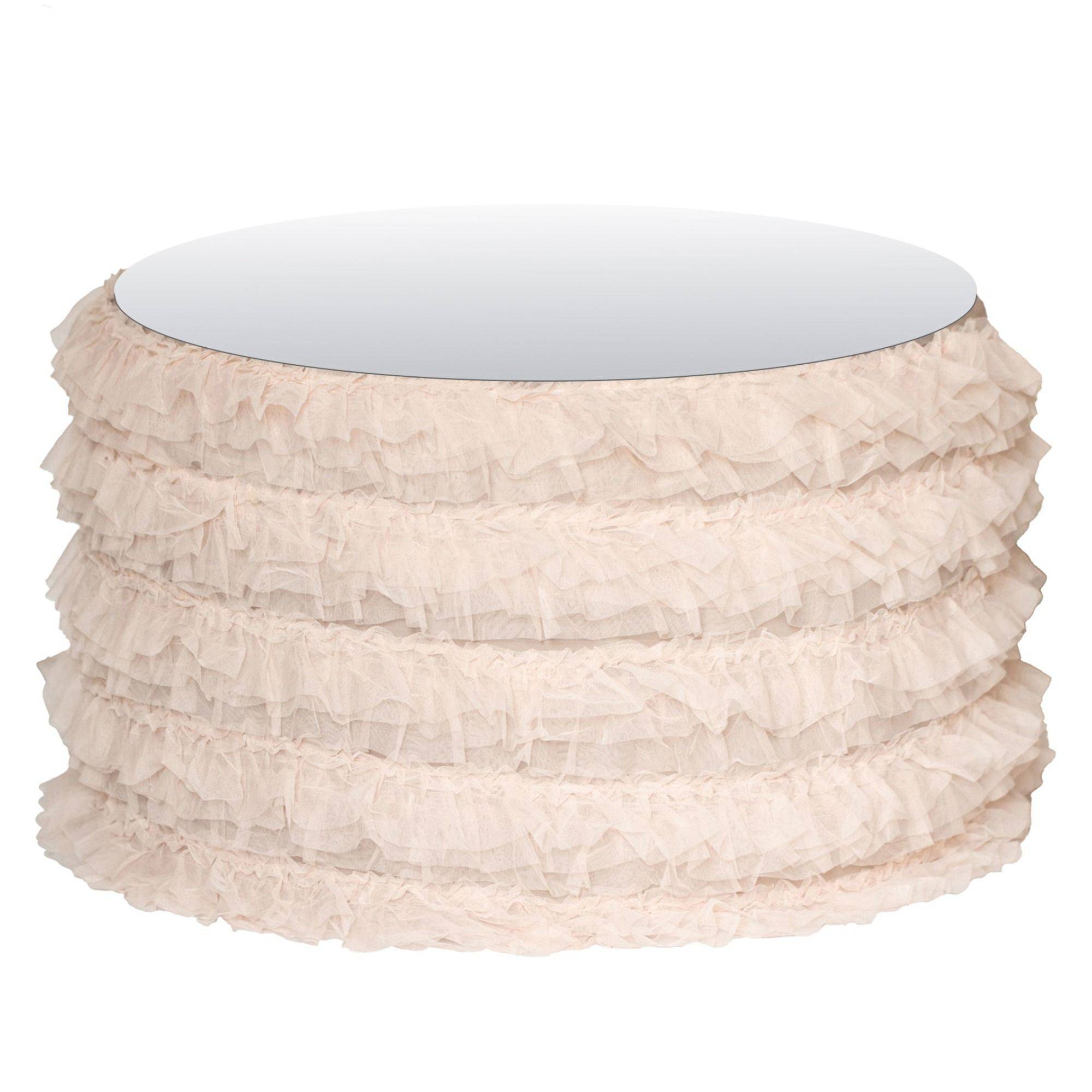 Пуф-стол КОКЕТ с зеркальной столешницей #815