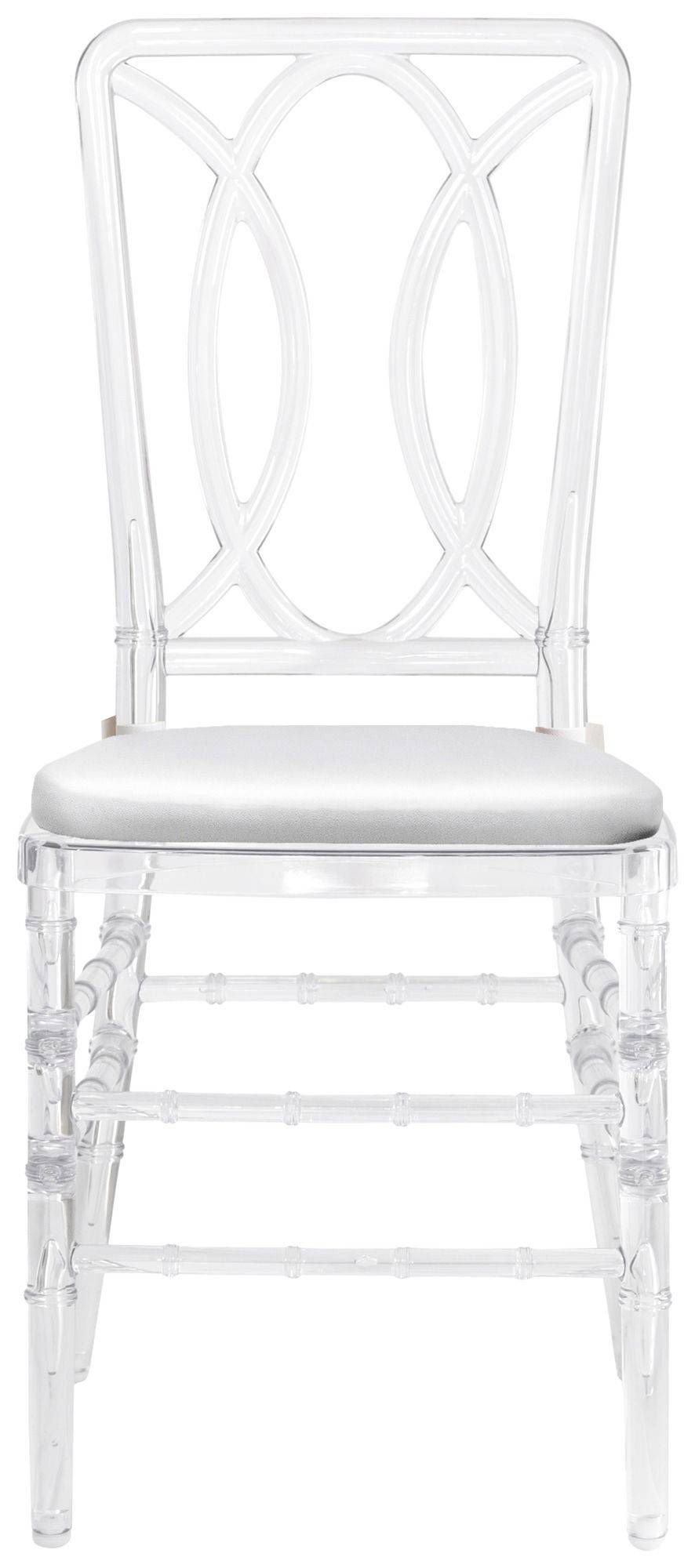 Стул ХЭМПСОН прозрачный с белой подушкой #807
