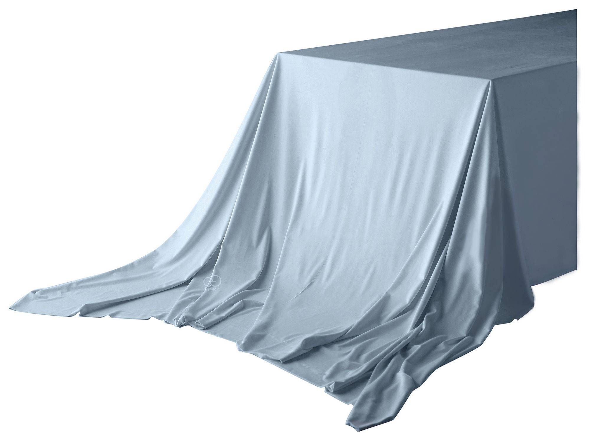 Скатерть прямоугольная БАРХАТНАЯ бесшовная Ларго XL ГОЛУБАЯ #107