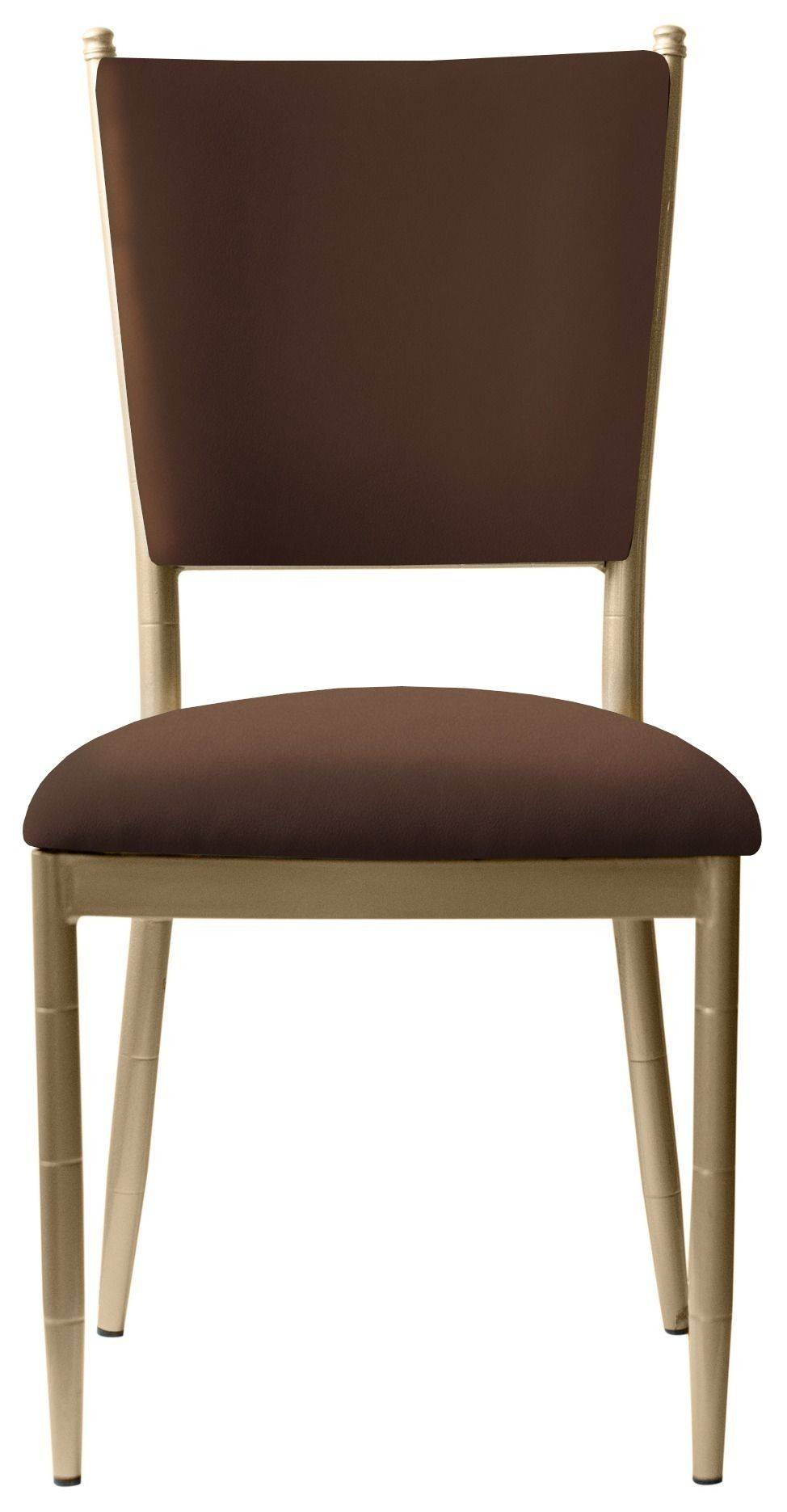 Стул золотой БРЭМ шоколадный бархатный #338