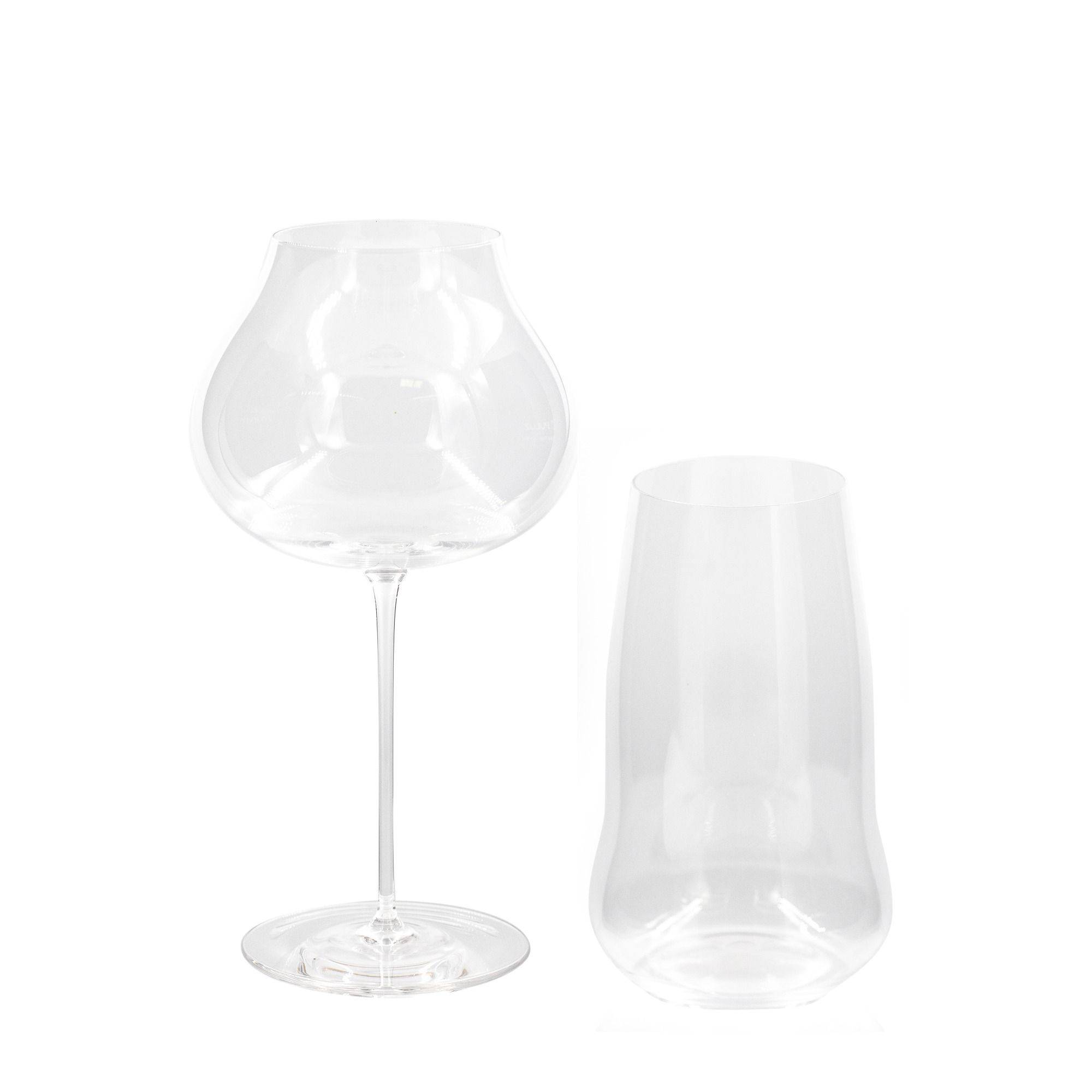 Бокалы «Грэм» для вина и воды в аренду — тонкое стекло с изогнутой формой | Go Rent