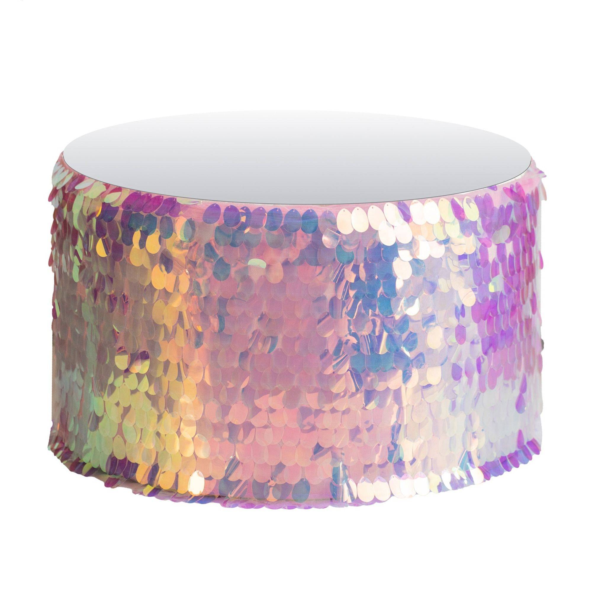 Пуф-стол ГРИЗИ с зеркальной столешницей #816