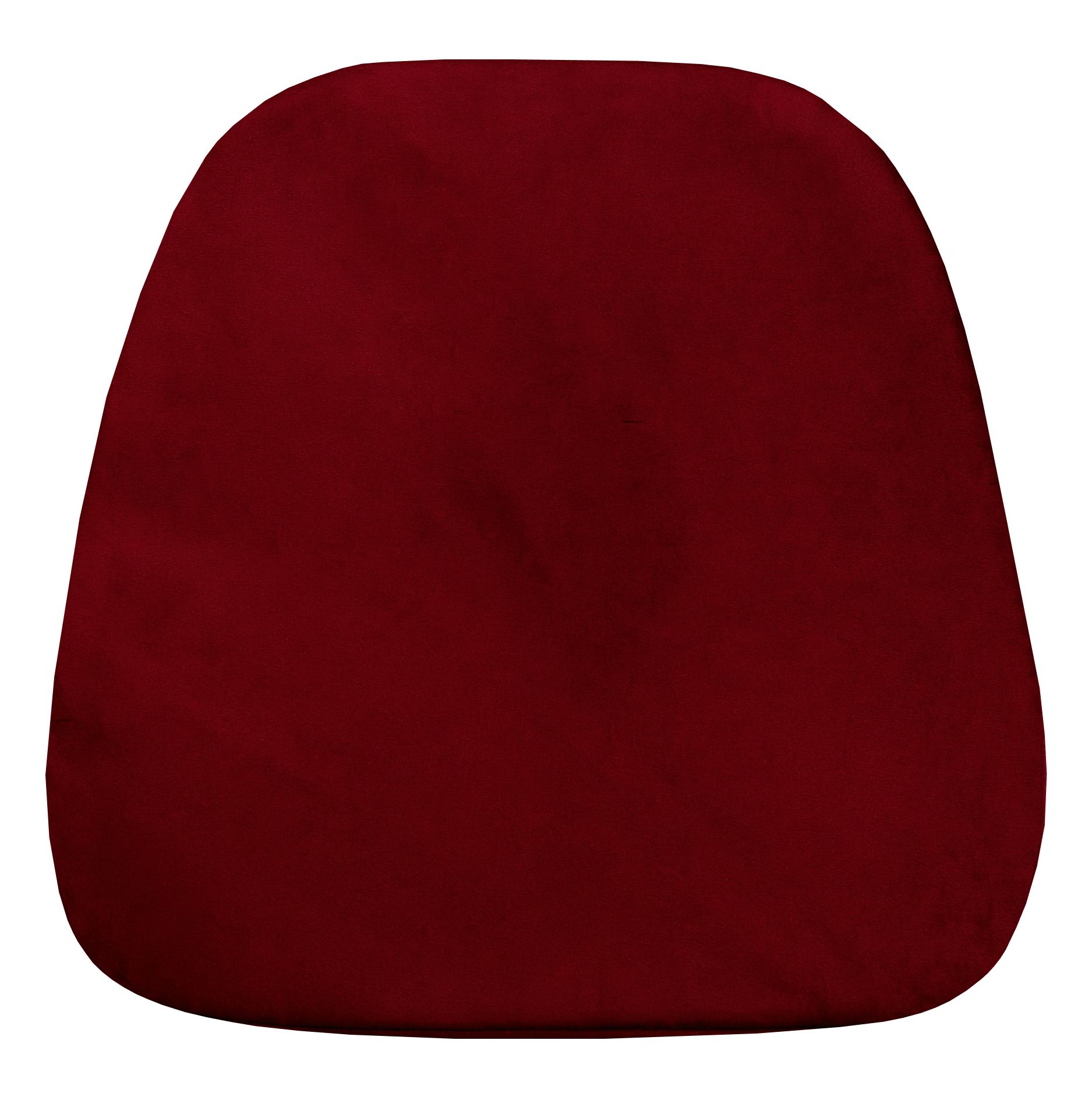Мягкая ПОДУШКА для пластикового стула бархатная бордовая #427