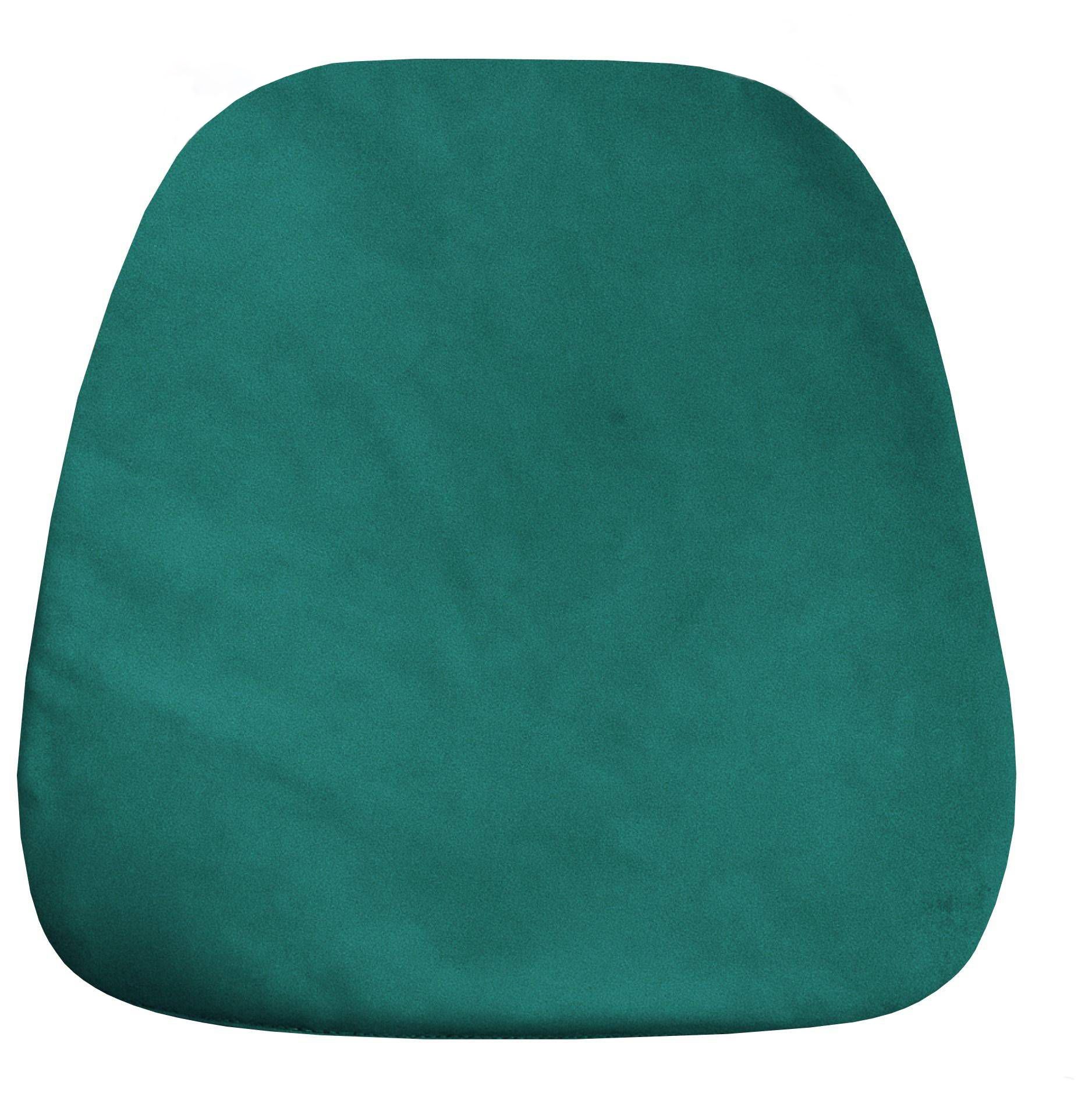 Мягкая ПОДУШКА для пластикового стула бархатная изумрудная #335