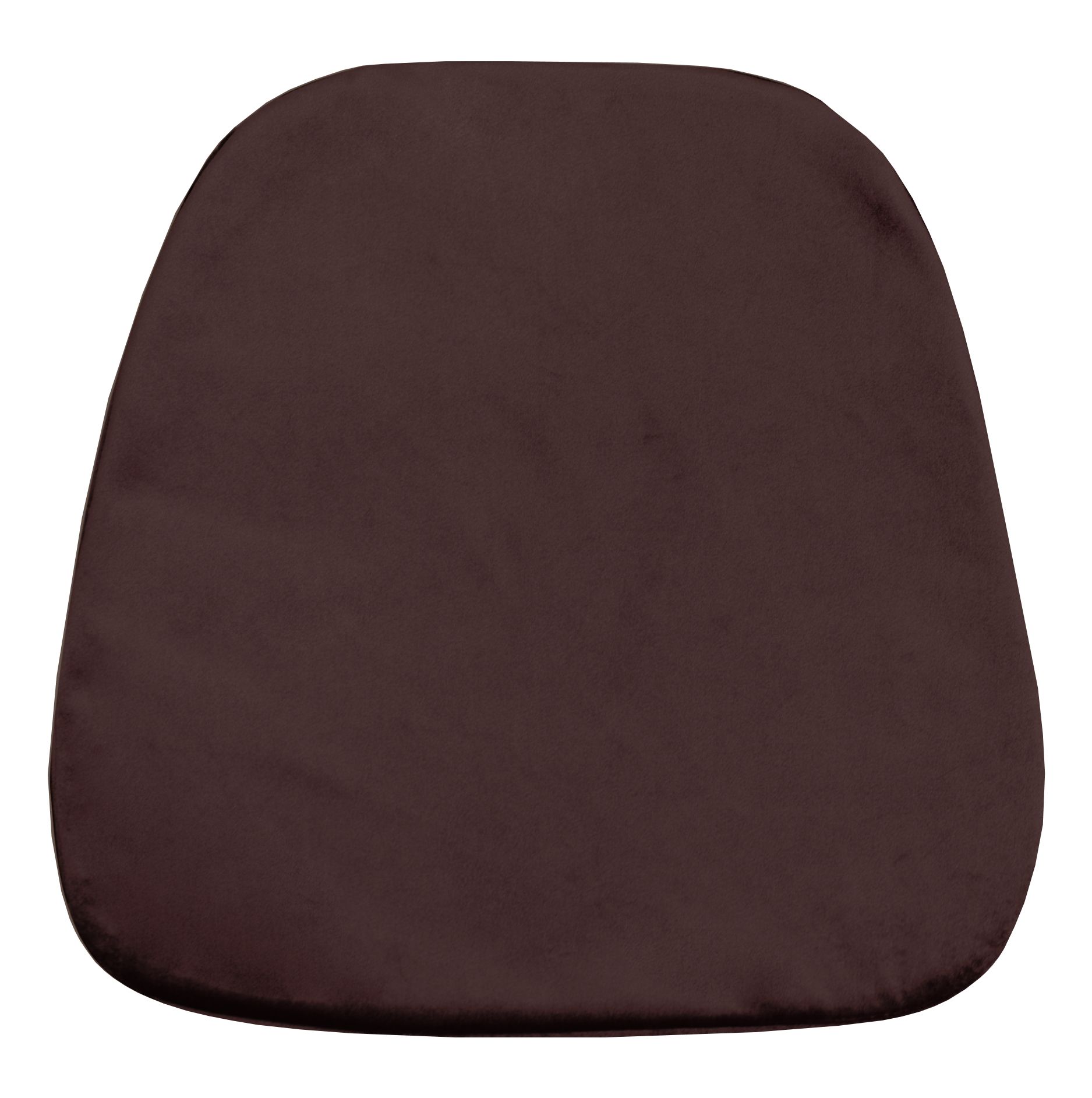 Мягкая ПОДУШКА для пластикового стула бархатная шоколадная #333