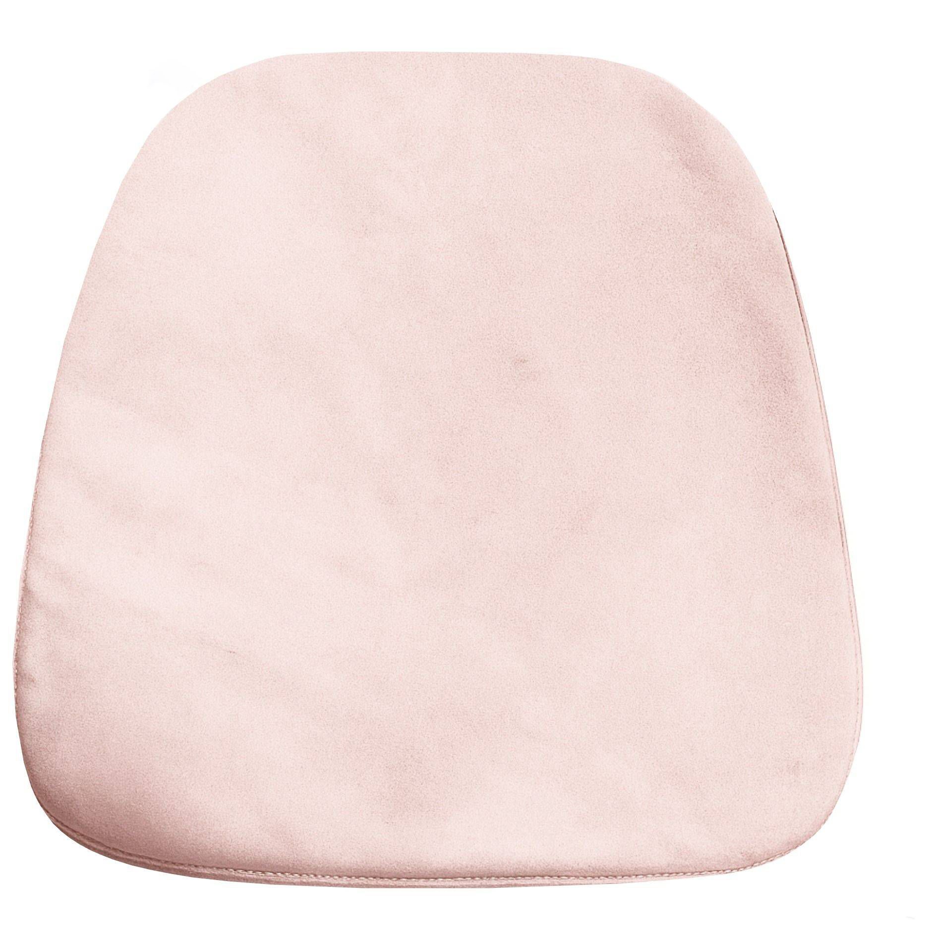 Мягкая ПОДУШКА для пластикового стула бархатная жемчужно-розовая #303