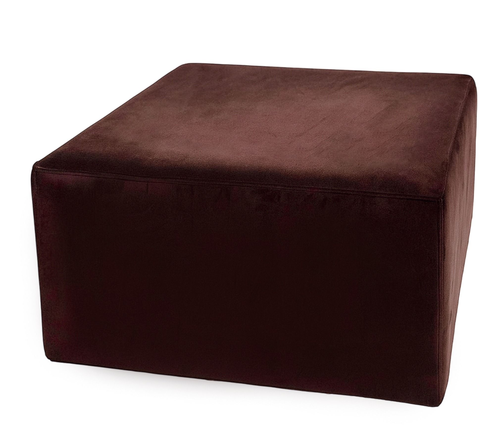 Шоколадный бархатный пуф-куб АРНО