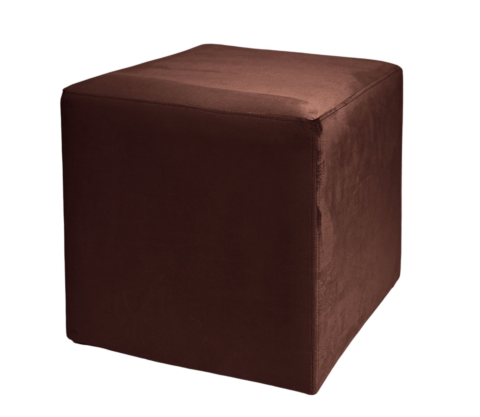 Шоколадный бархатный пуф-куб АРНО