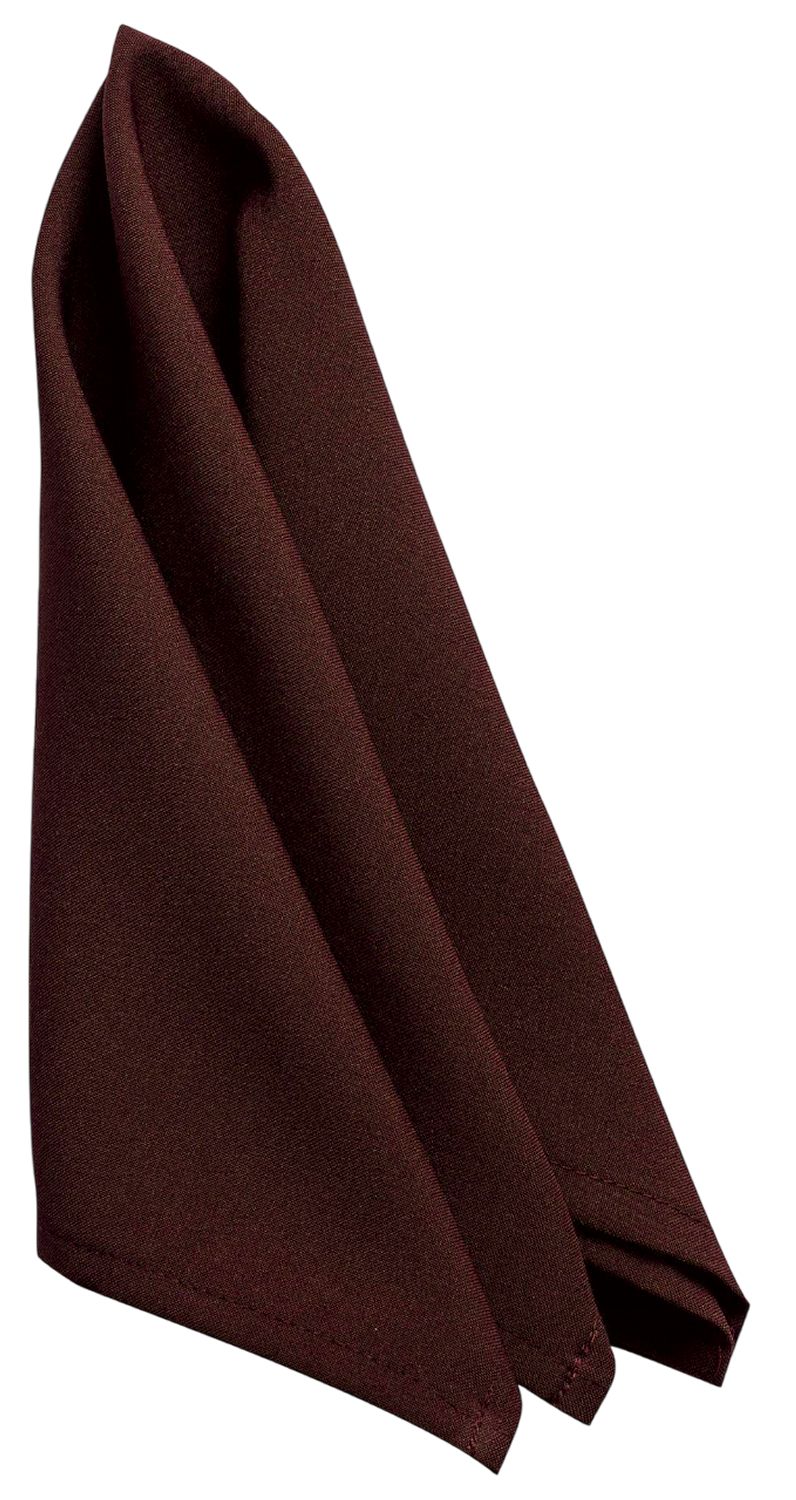 Шоколадная салфетка Рондо — глубокий природный оттенок и плотный габардин по выгодной цене аренды.