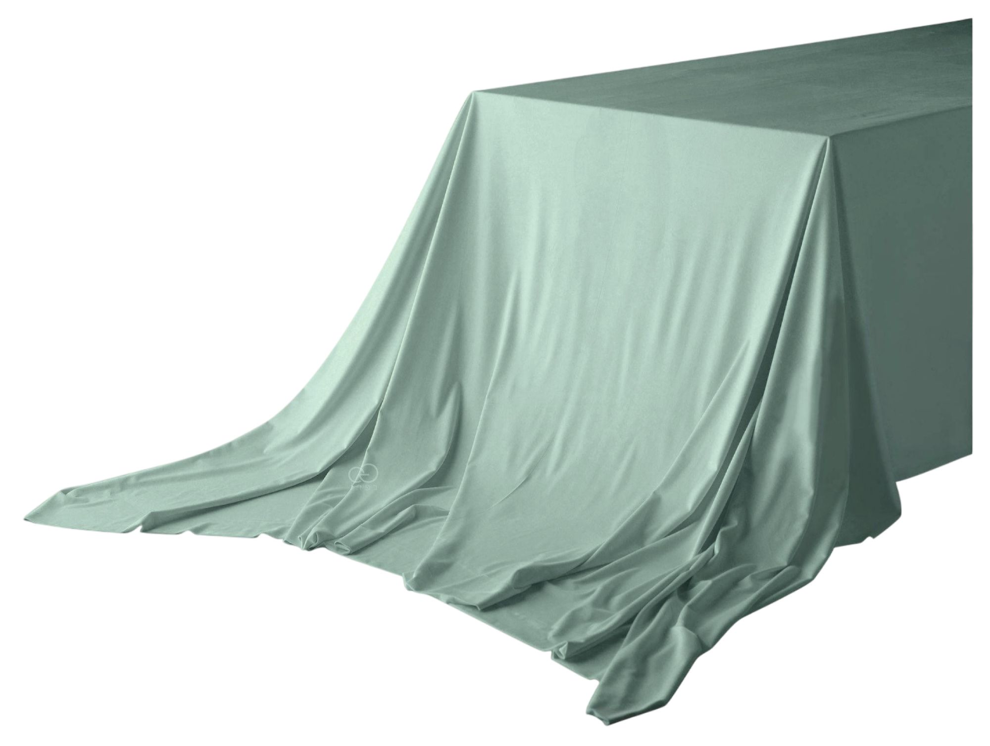 Скатерть прямоугольная БАРХАТНАЯ бесшовная Альт МЕНТОЛОВАЯ #430