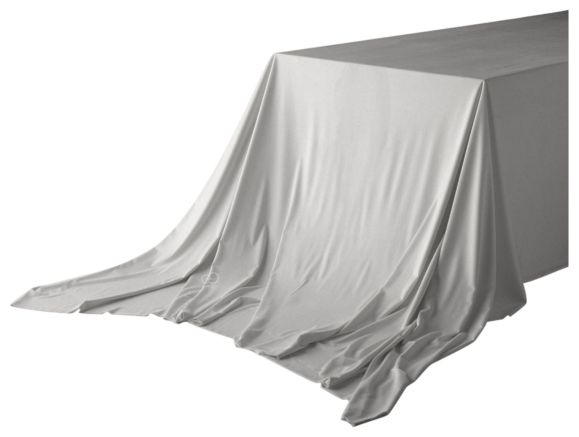 Скатерть прямоугольная БАРХАТНАЯ бесшовная Альт ЖЕМЧУЖНО-СЕРАЯ #405