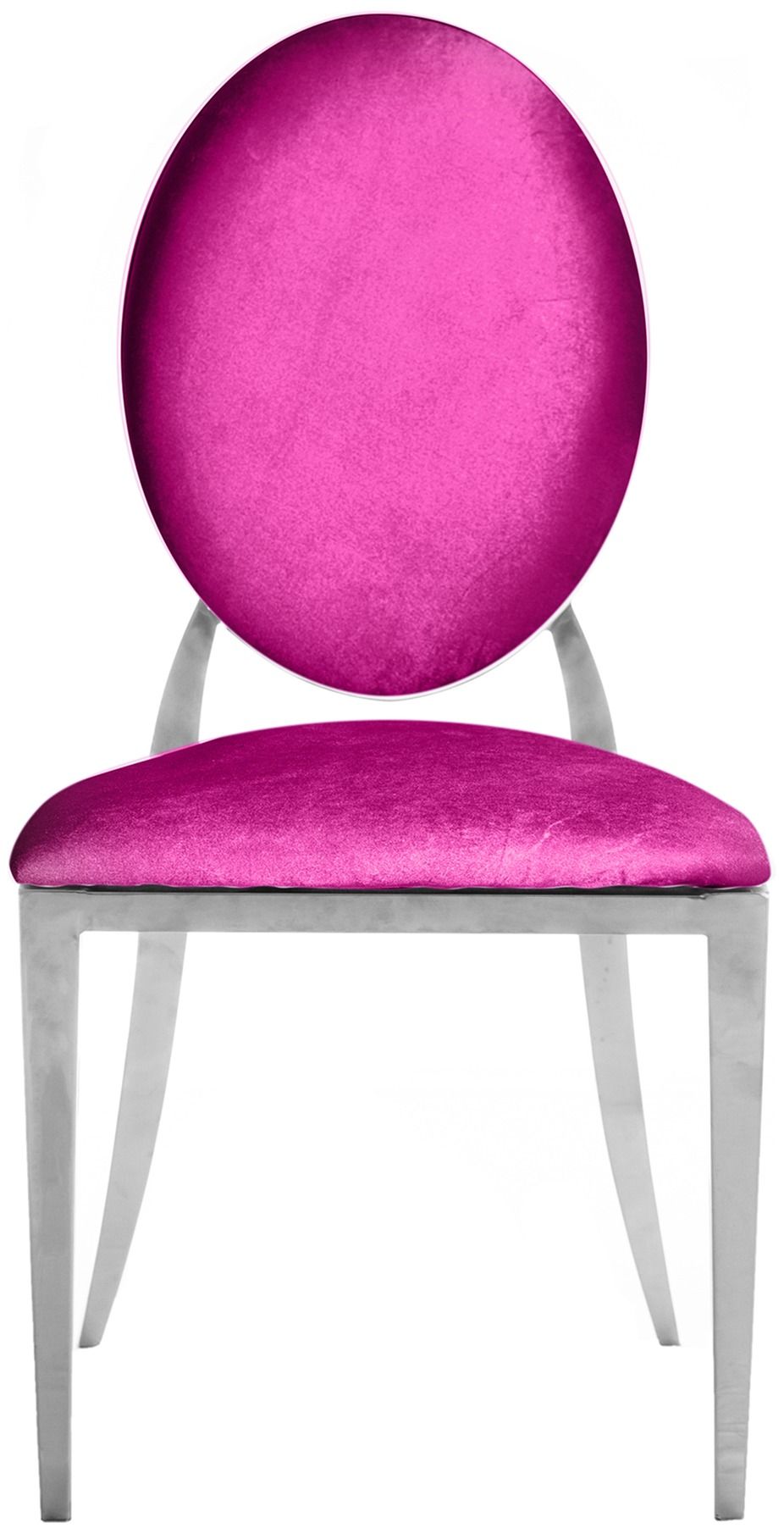 Стул серебряный ДЮПОН 2.1 фуксия #324