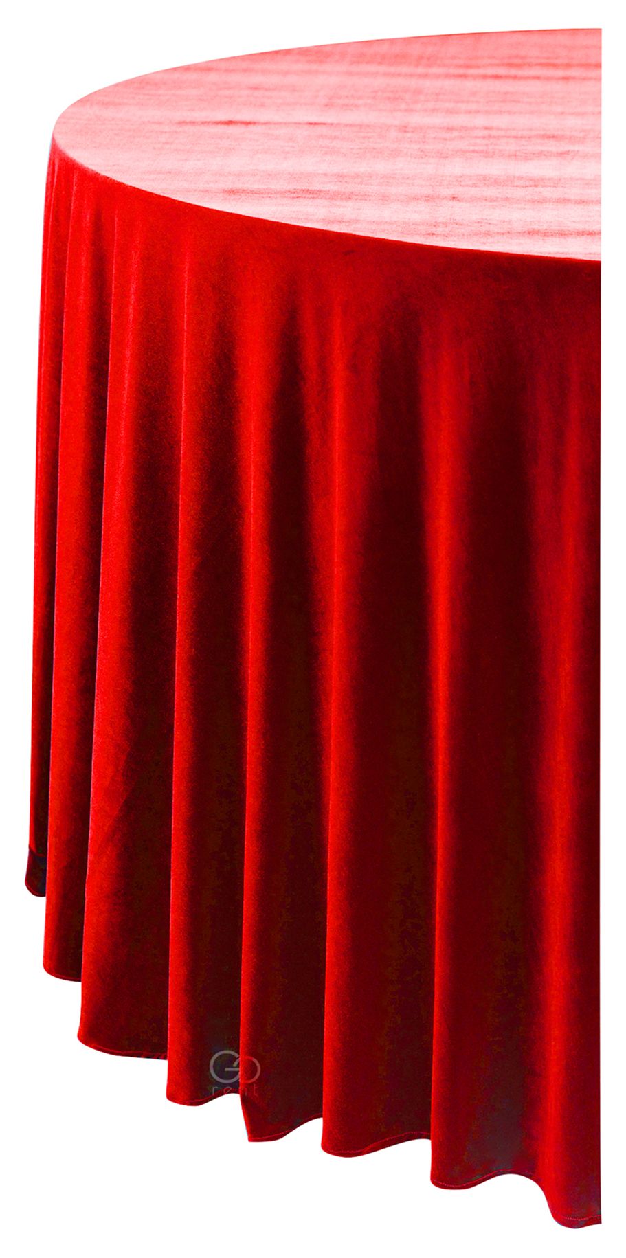 Скатерть бархатная круглая ИЛЕР красная #322