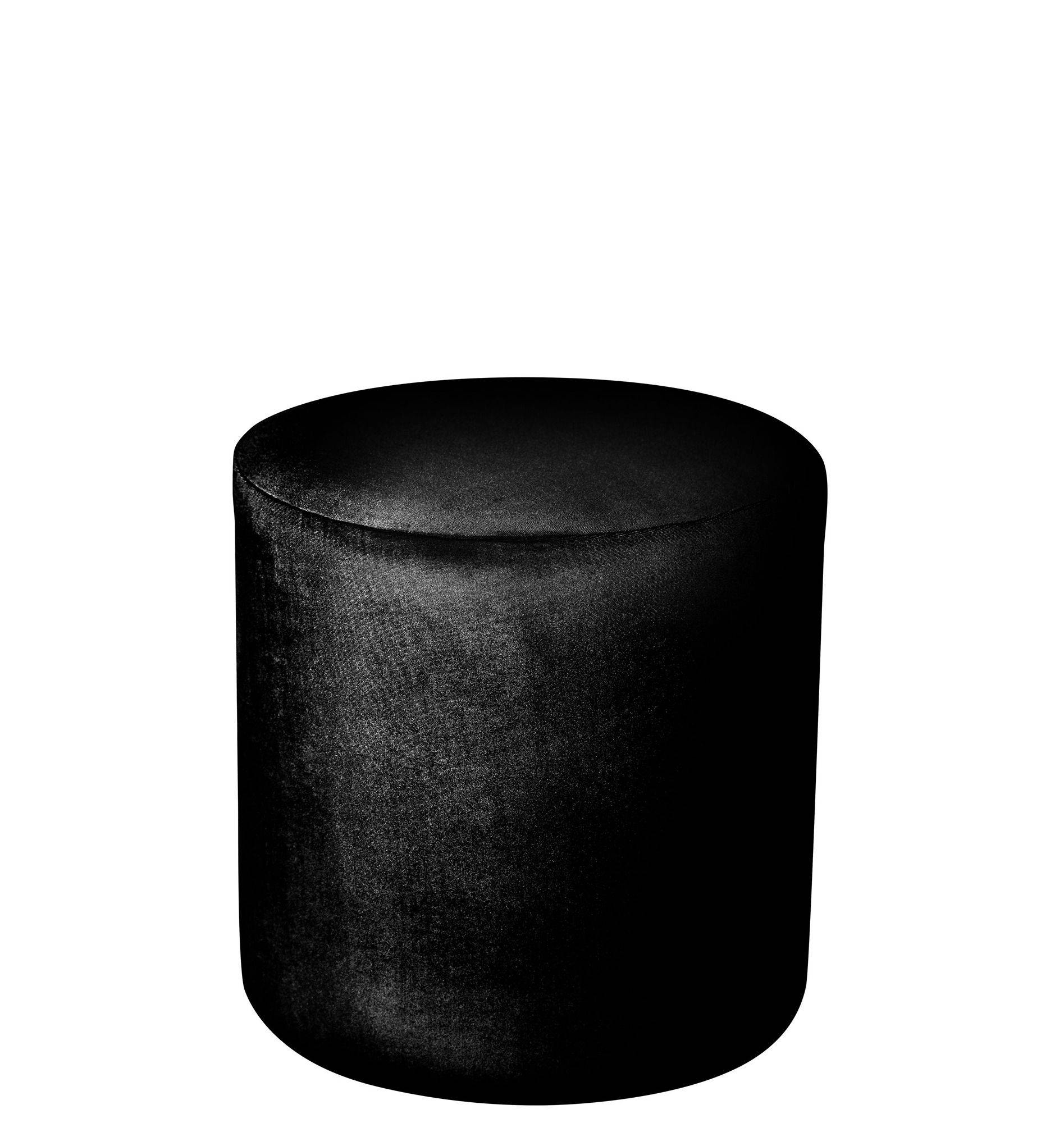 Пуф средний НОРМАН бархатный черный #330
