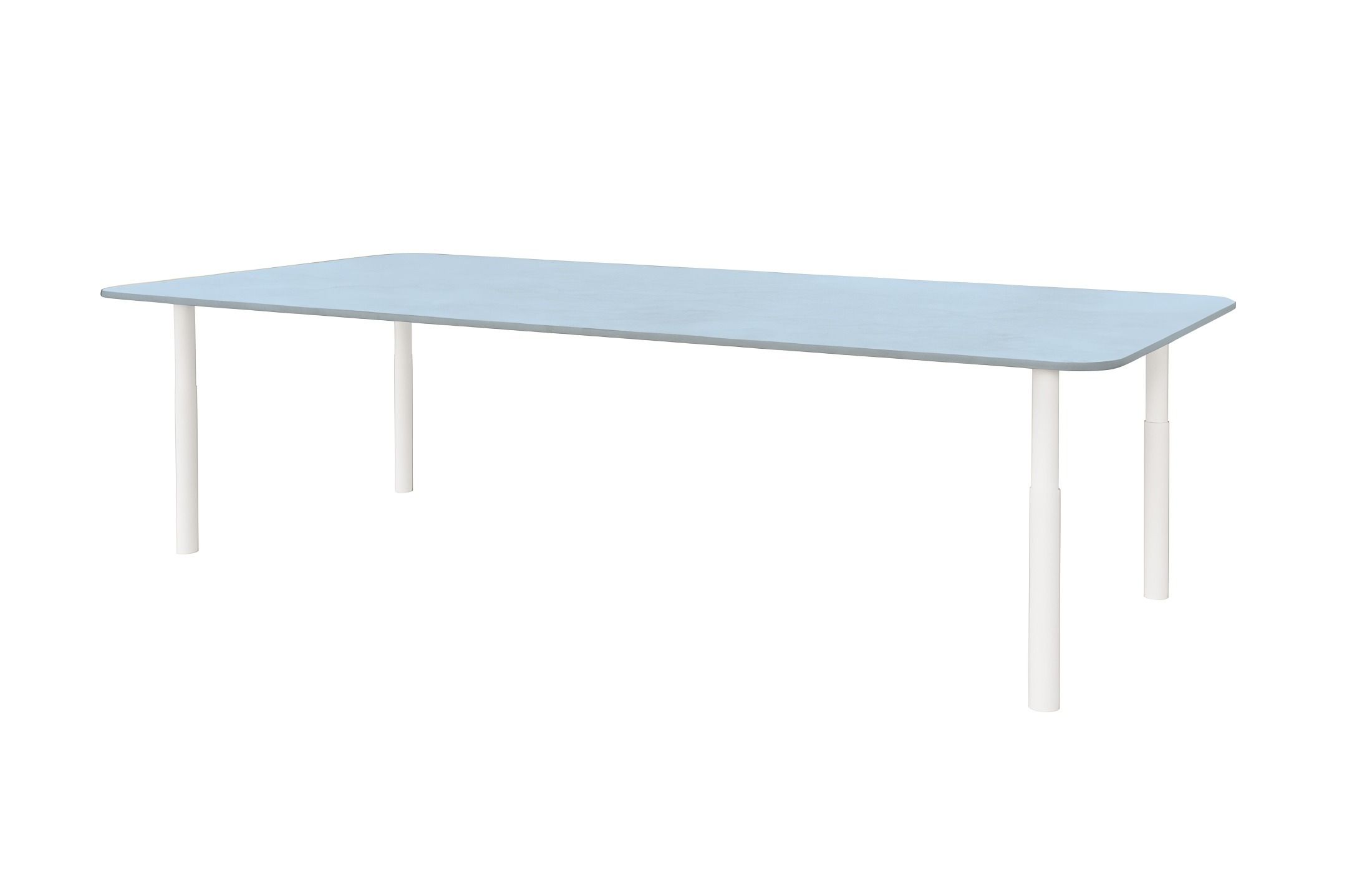 Стол детский ОРФЕЙ с бархатной голубой столешницей #107