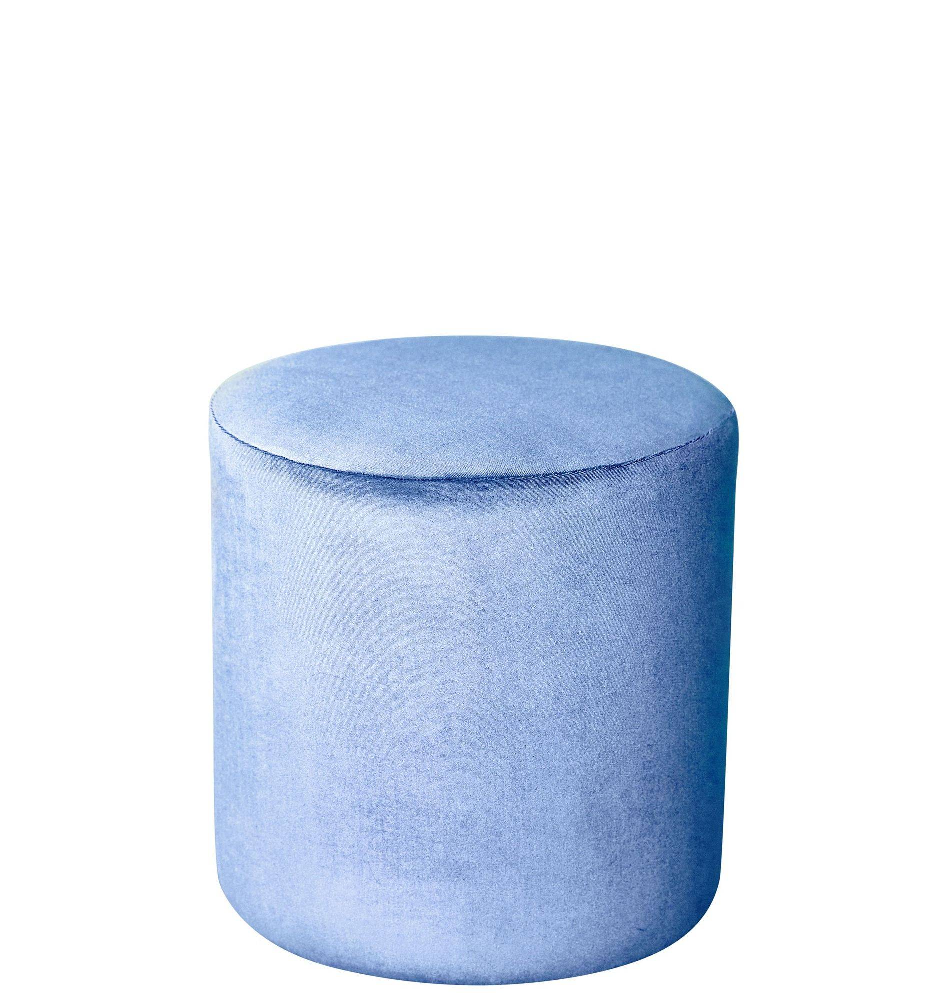 Пуф средний НОРМАН бархатный голубой #308