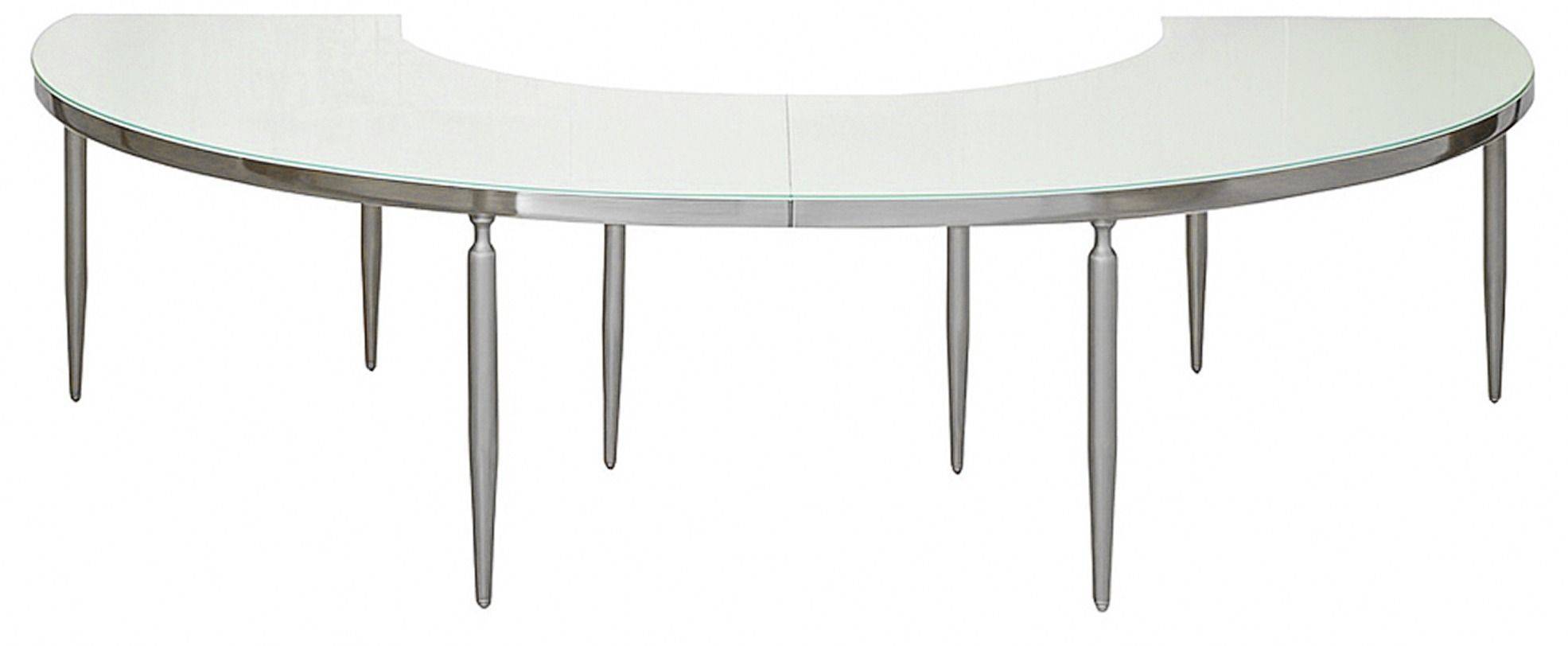 Аренда стол-волна Гейбл бело-серебряный 2 секции | Go Rent