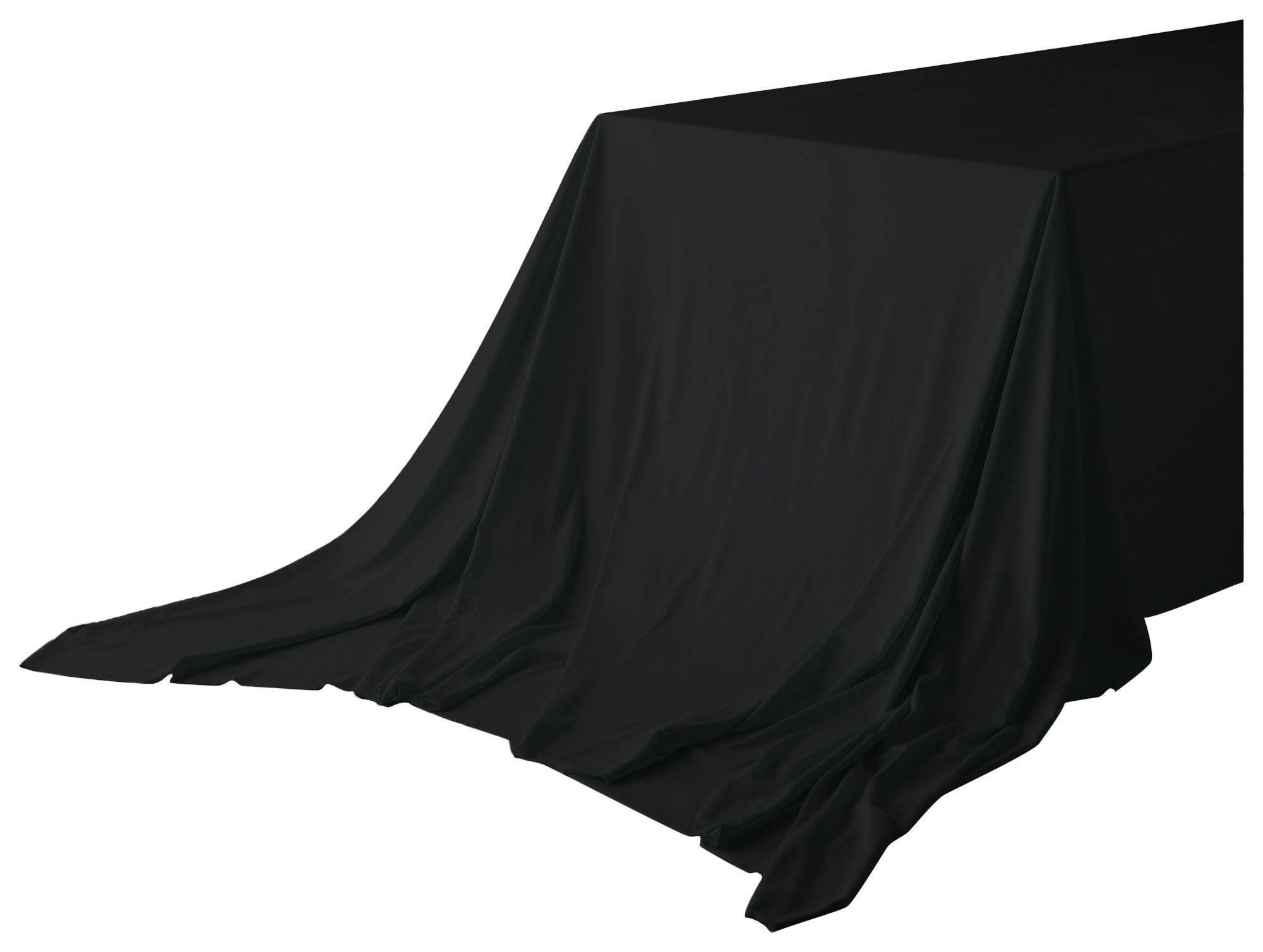 Скатерть прямоугольная БАРХАТНАЯ бесшовная Ларго XL ЧЕРНАЯ #112