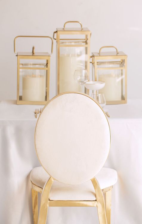 Бело-золотой сет с фонарями