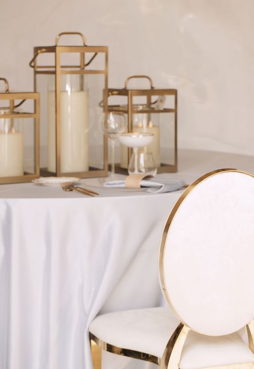 Бело-золотой сет с фонарями