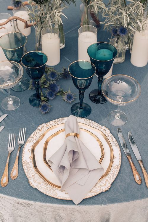 Серо-голубой сет с чернильными акцентами