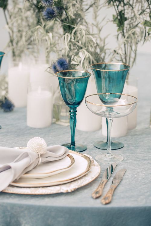 Серо-голубой сет с чернильными акцентами