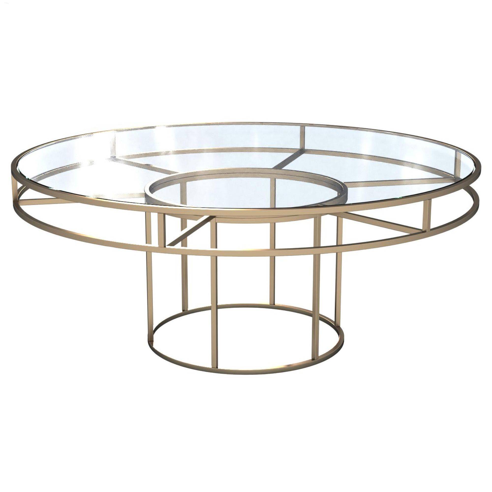 Аренда стол КОРНЕЛЛ круглый золотой прозрачный | Go Rent