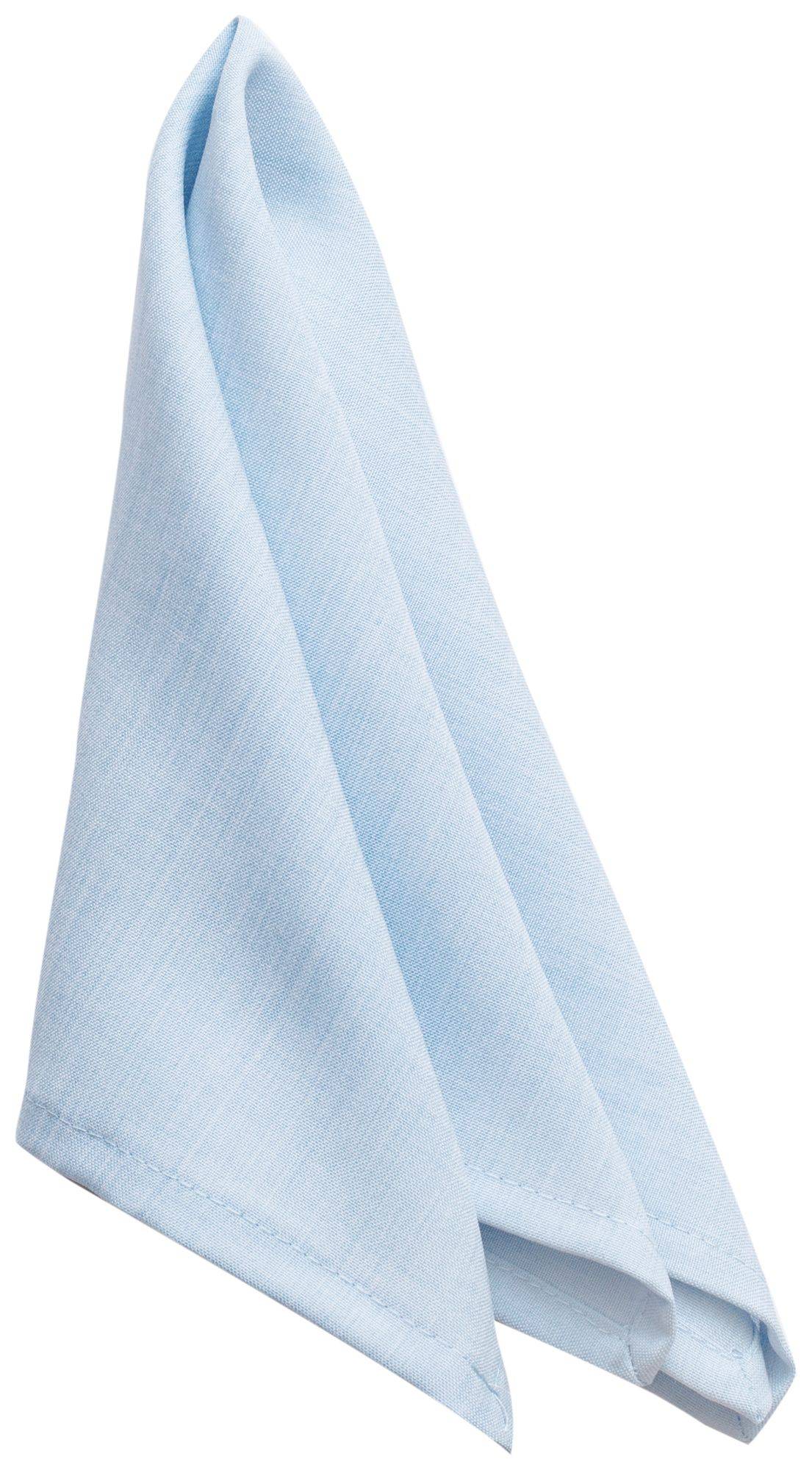 Светло-голубая салфетка Рондо — нежный акцент и матовый габардин высокого качества.