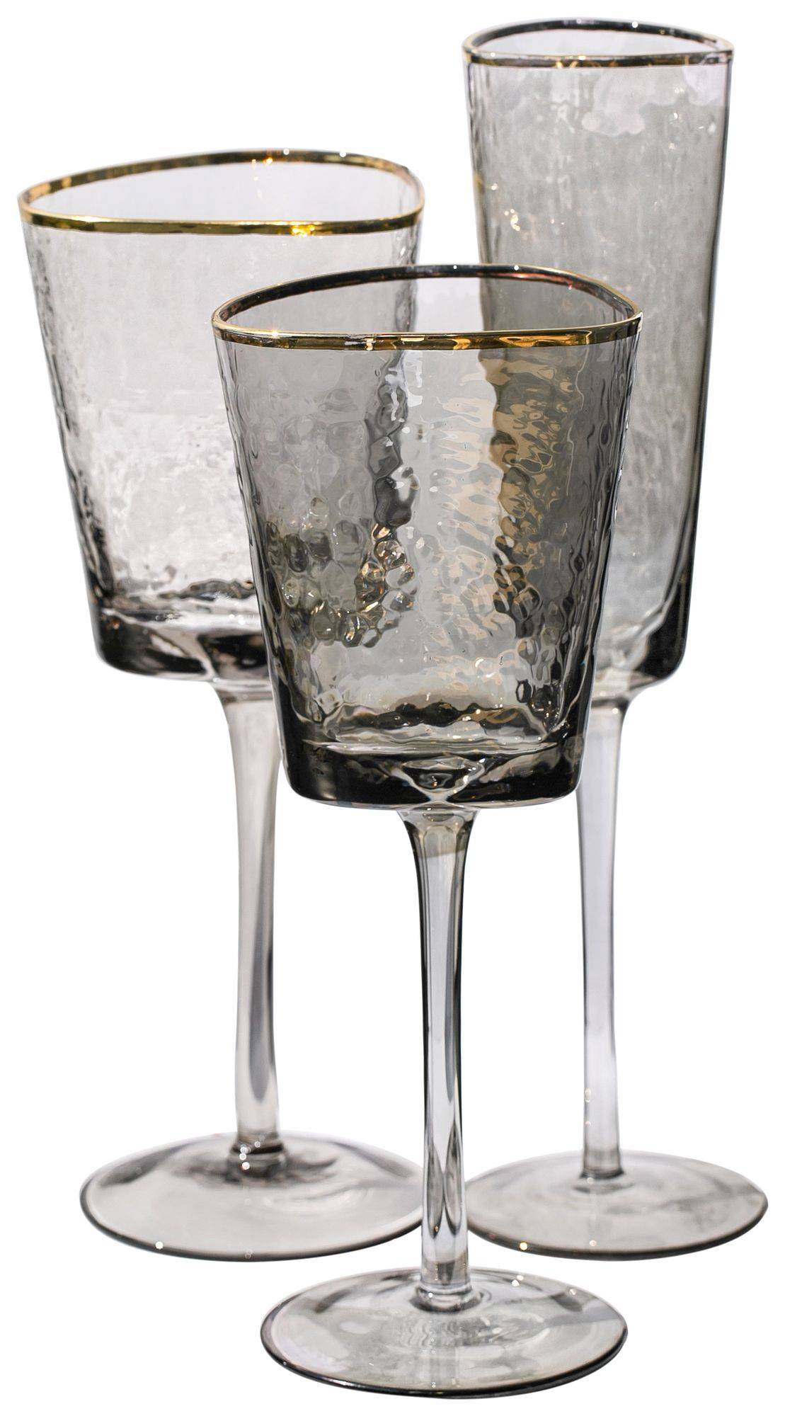 Бокал дымчатый ЭВАНС - набор из 3