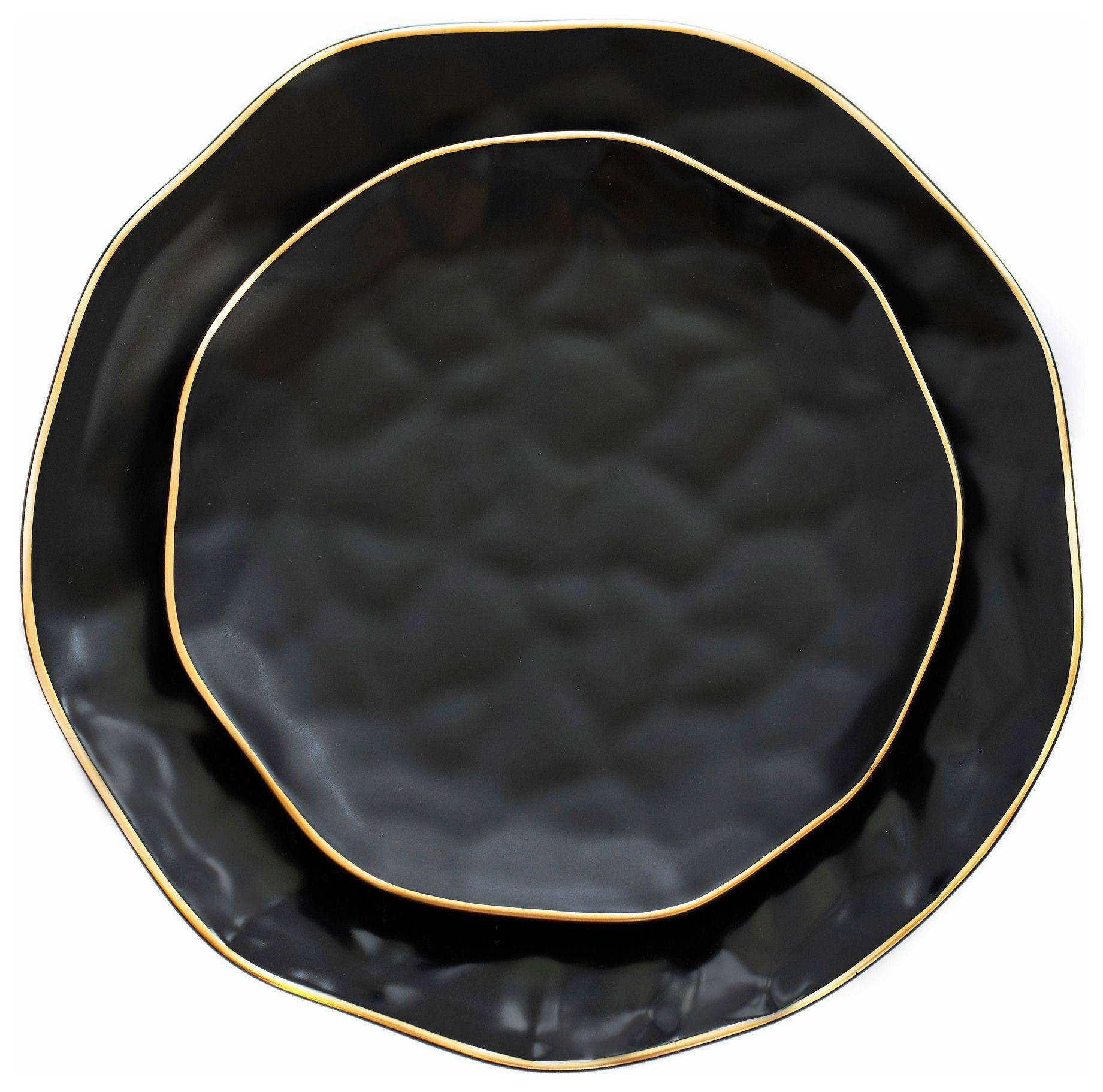 Тарелки КОРЕЛЛИ черные - набор из 2