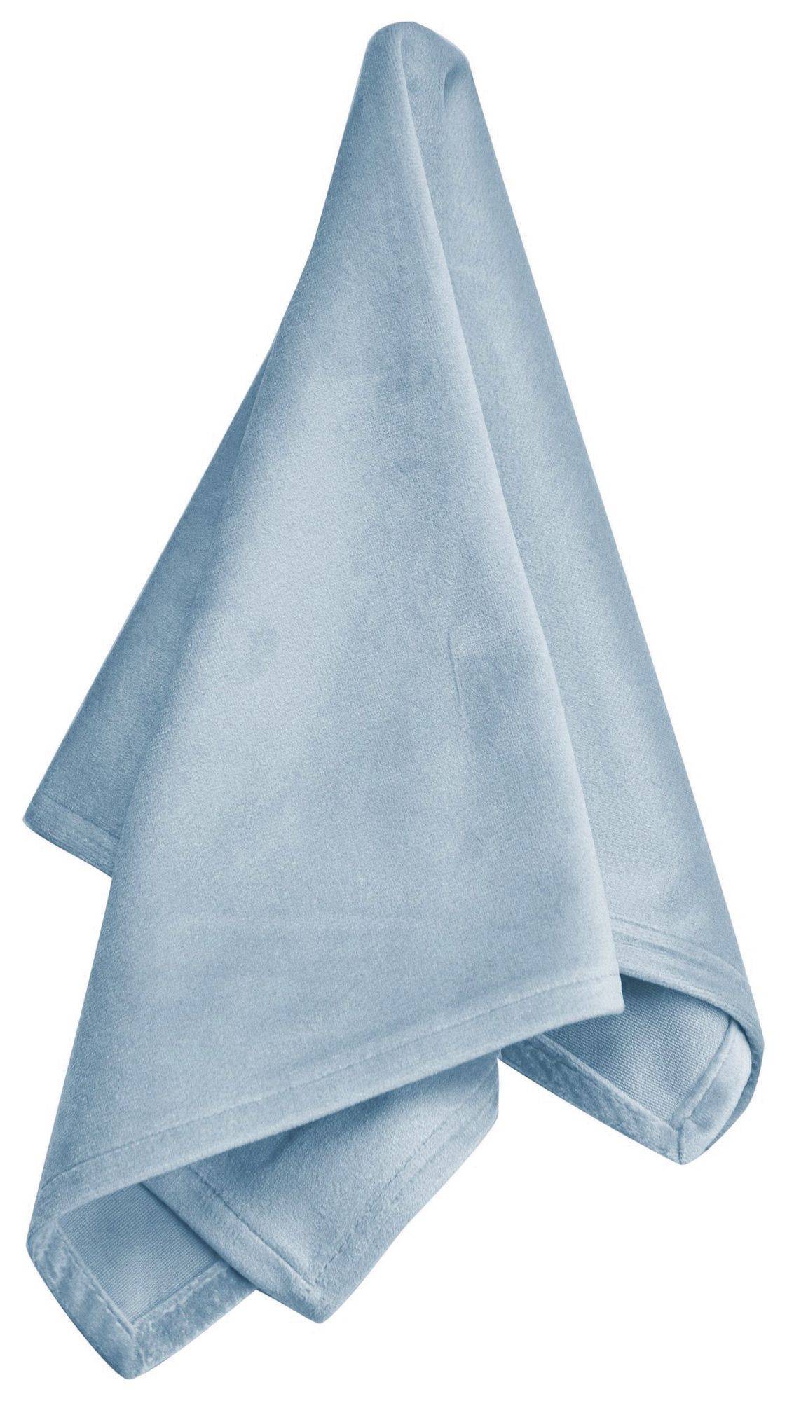 Салфетка БАРХАТНАЯ матовая Ларго ГОЛУБАЯ #107