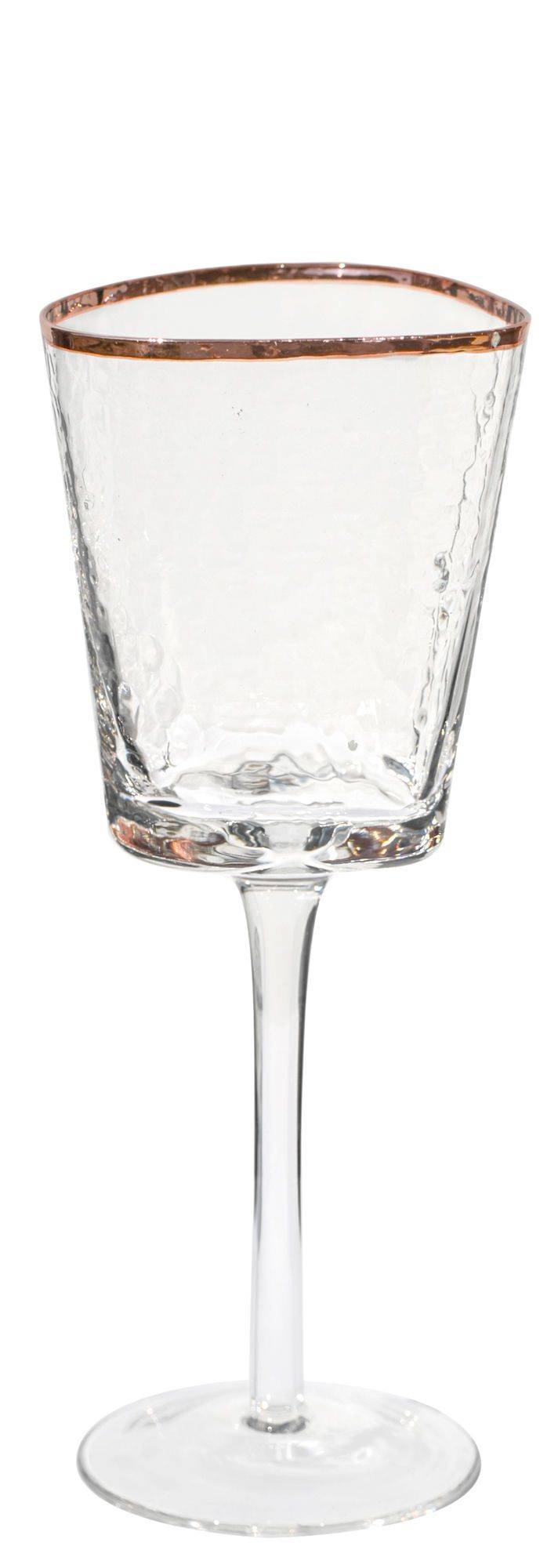 Бокал прозрачный с медным кантом ЭВАНС 300 мл