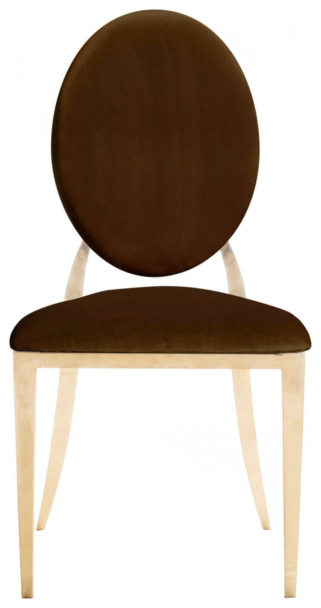 Стул золотой ДЮПОН шоколадный #338